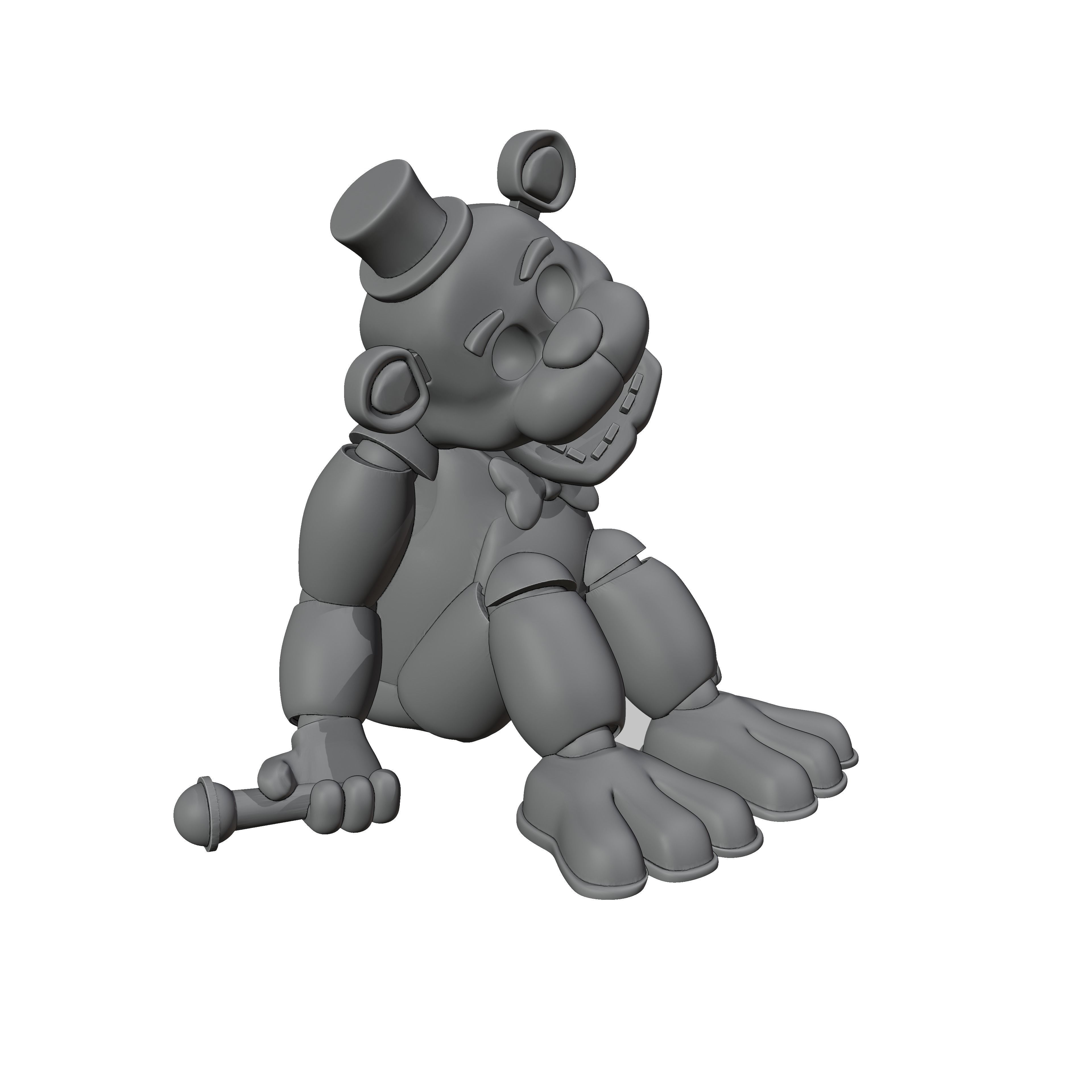 Golden Freddy 3D print model_1