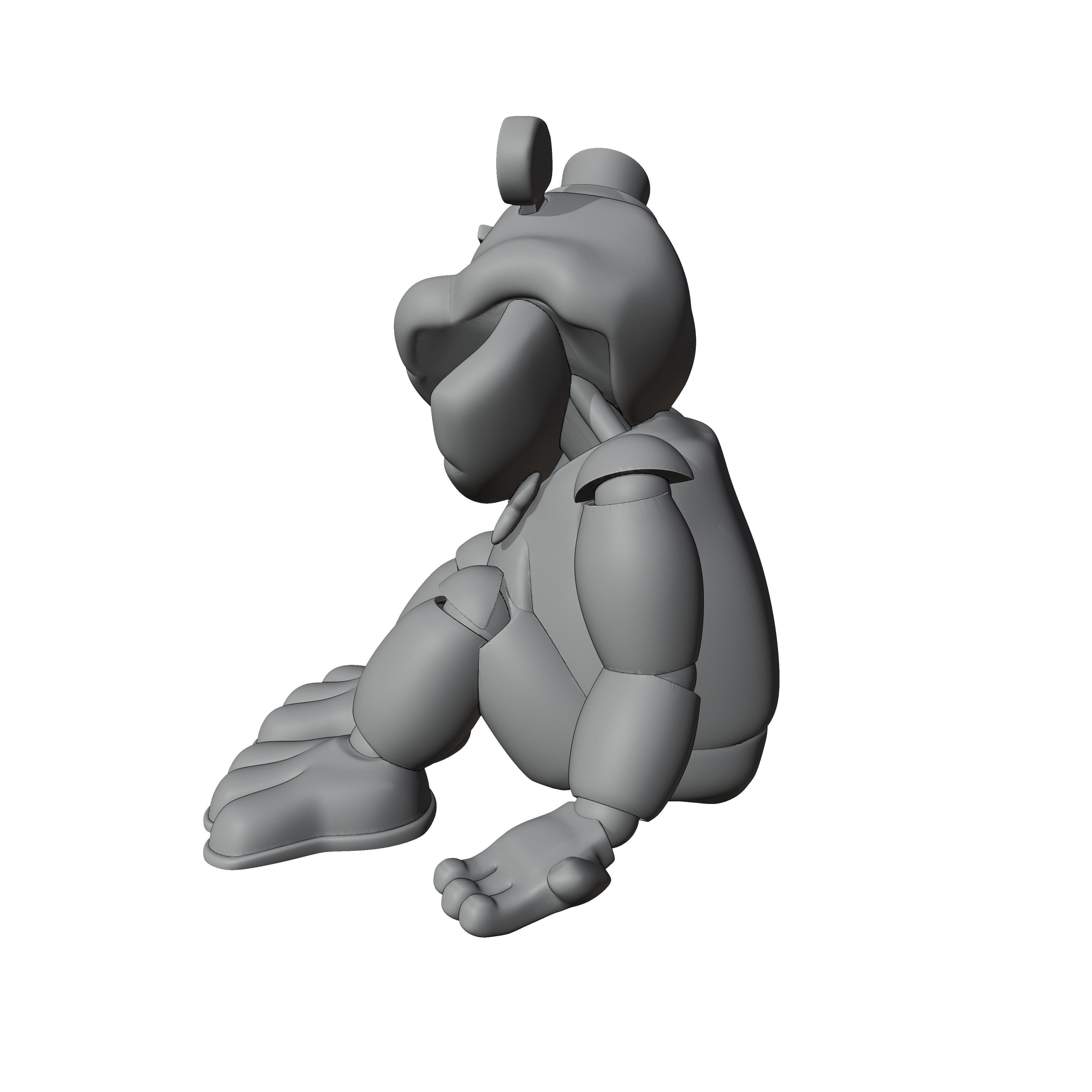 Golden Freddy 3D print model_4