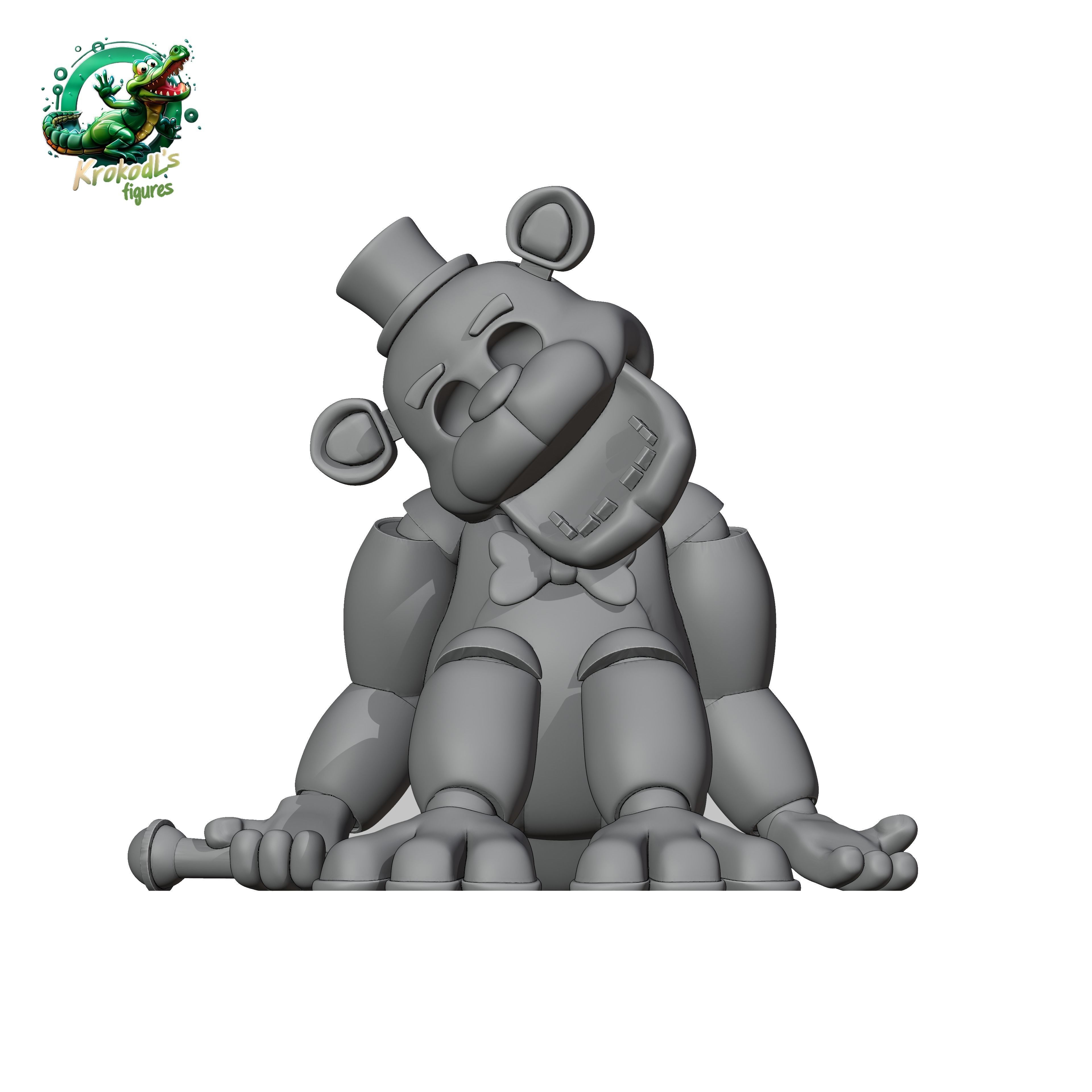 Golden Freddy 3D print model_6