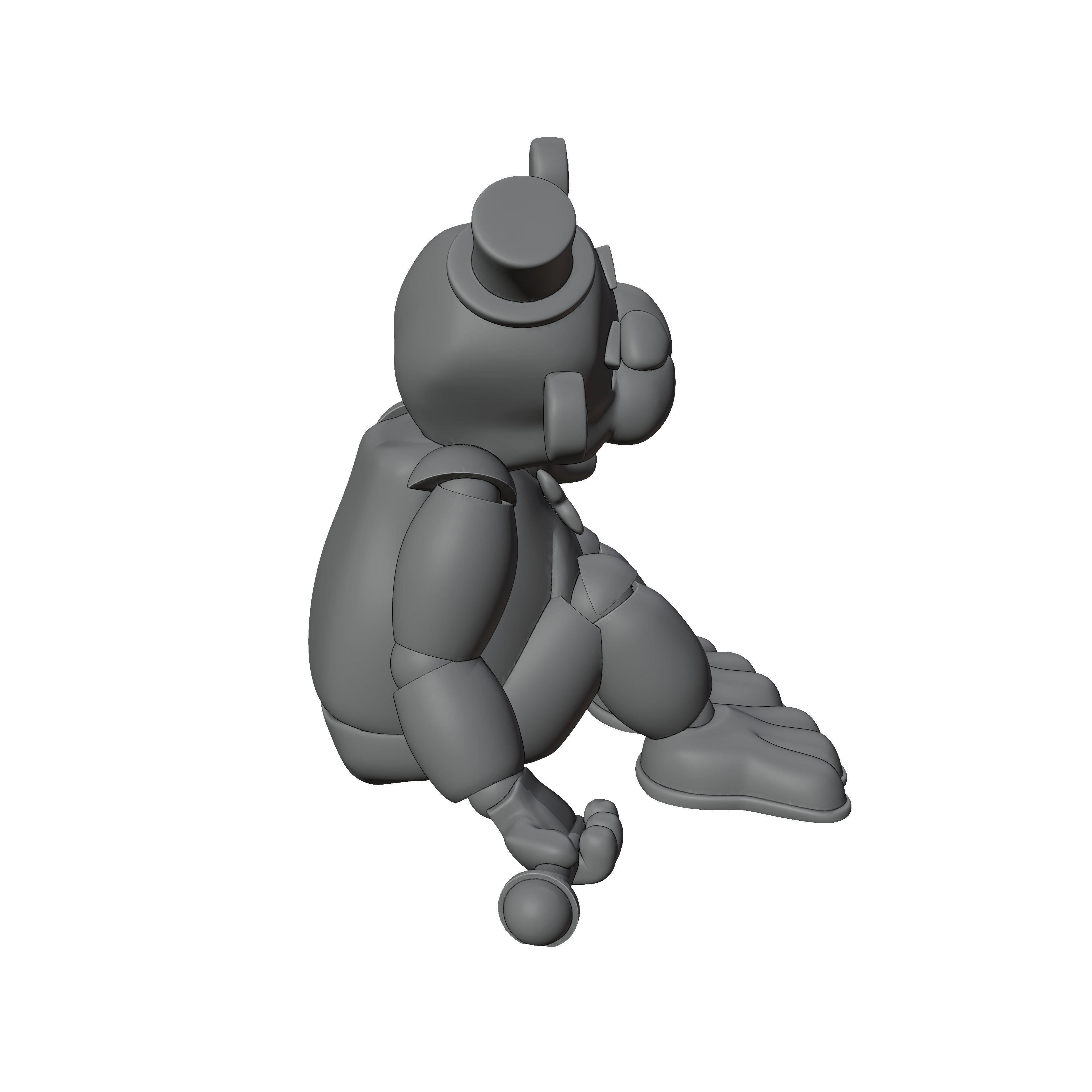 Golden Freddy 3D print model_2