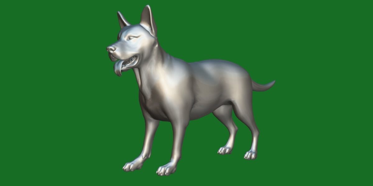 Australian Cattle Dog Breed Low-poly 3D model_22