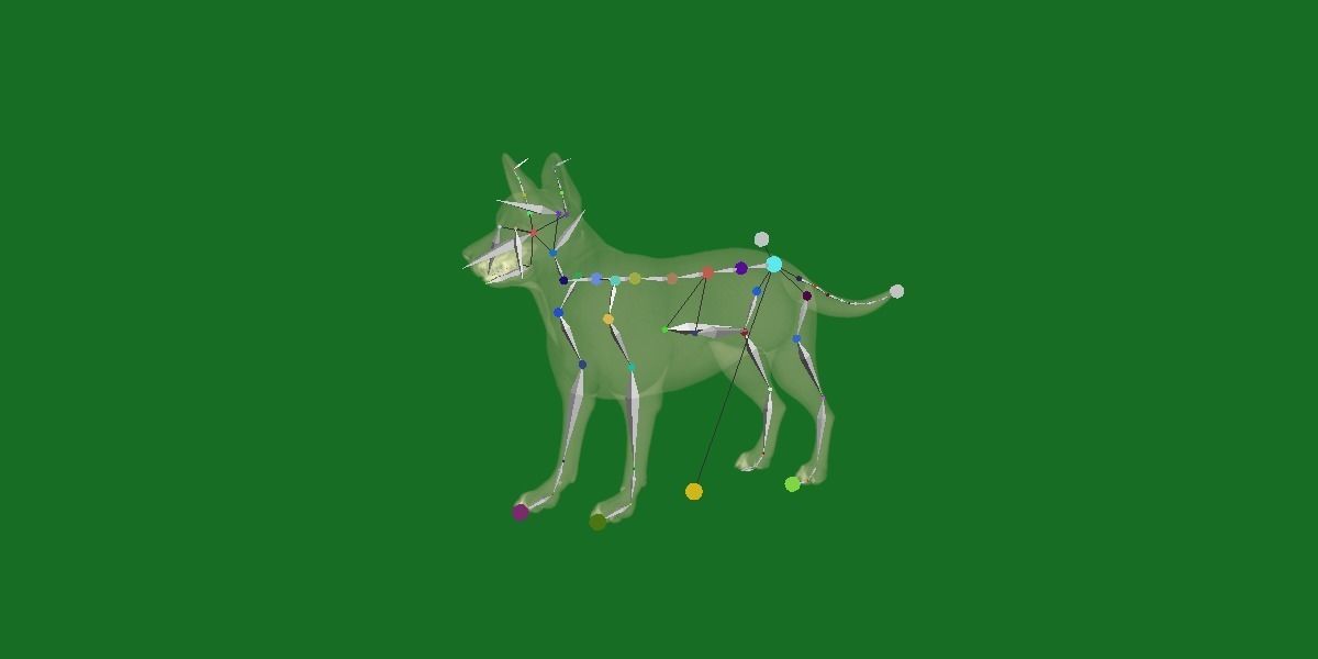 Australian Cattle Dog Breed Low-poly 3D model_16