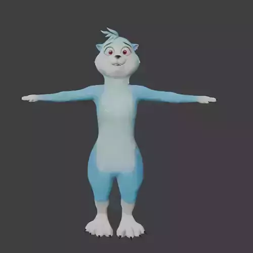 OTTER 3D MODEL RETOPOED TEXTURED