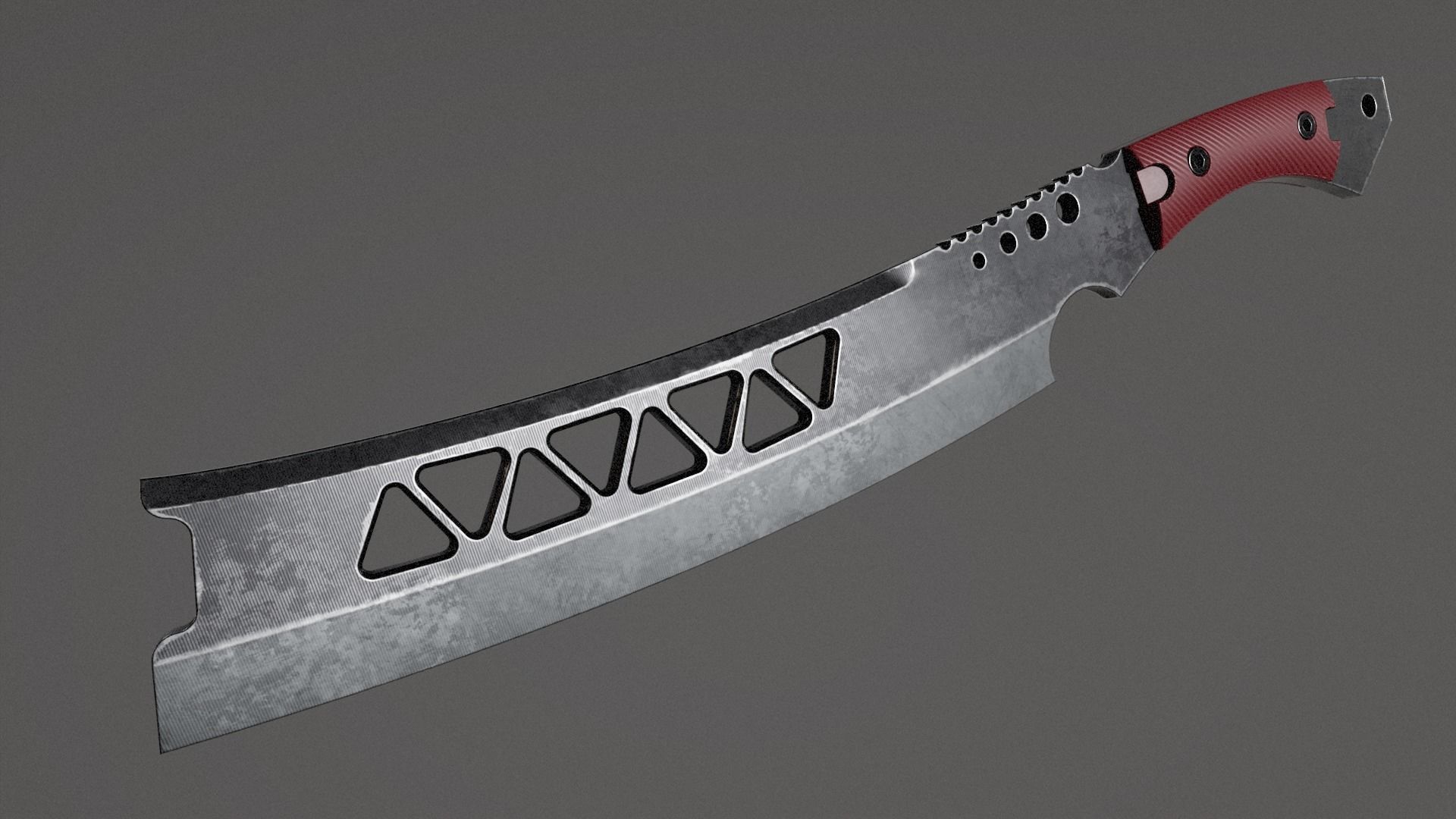 Machete-Sci fi Low-poly 3D model_5