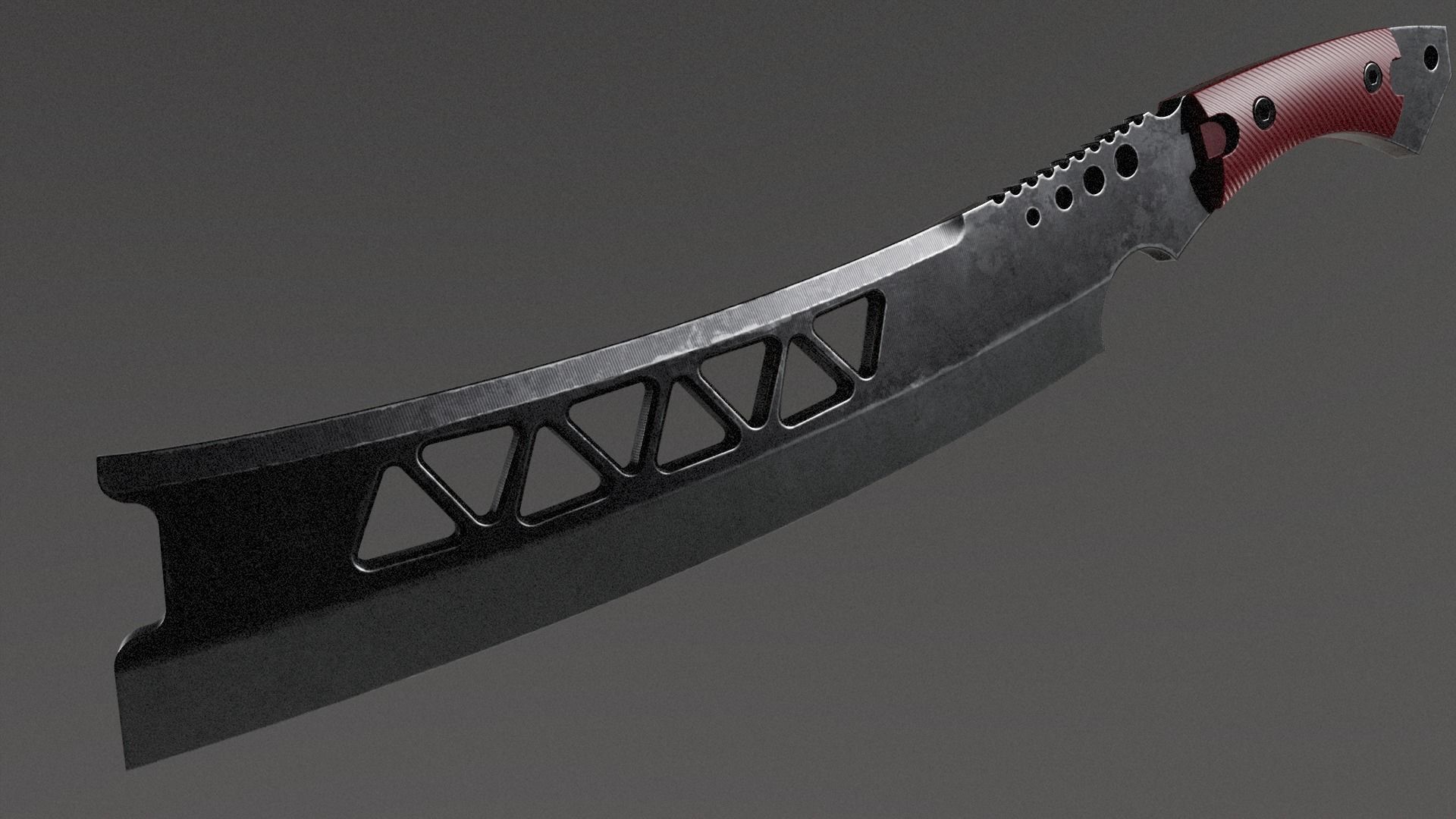 Machete-Sci fi Low-poly 3D model_4