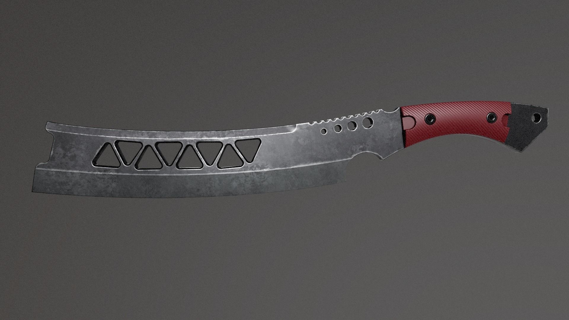 Machete-Sci fi Low-poly 3D model_3