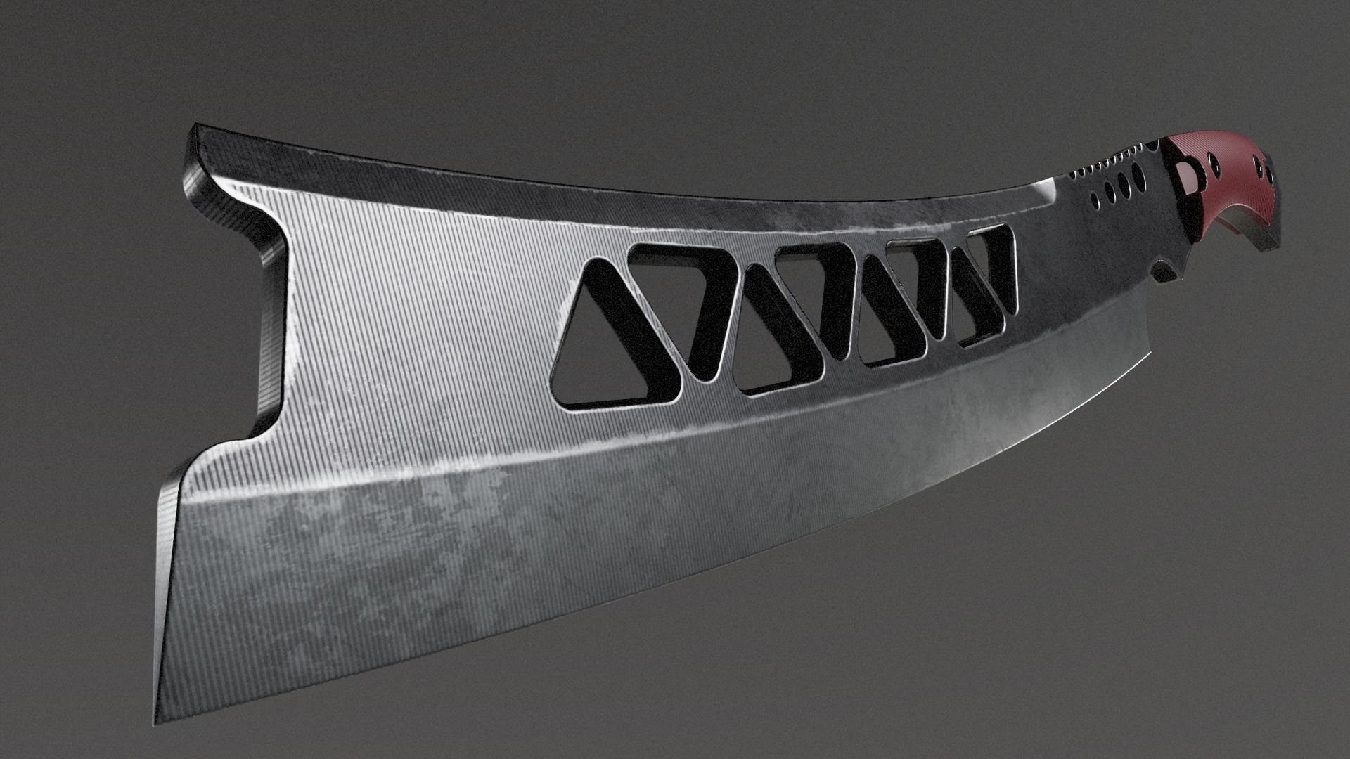 Machete-Sci fi Low-poly 3D model_6