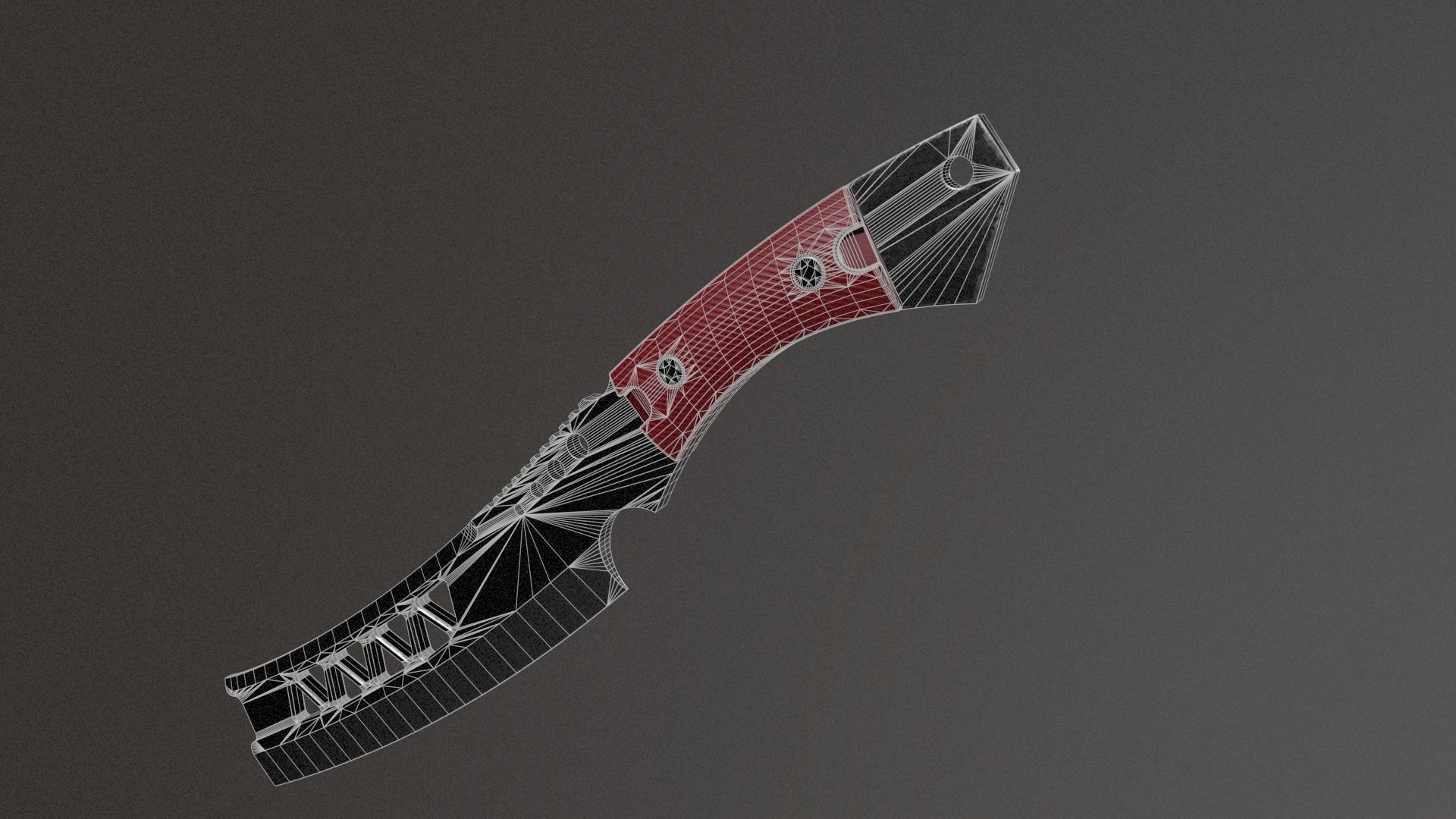Machete-Sci fi Low-poly 3D model_8