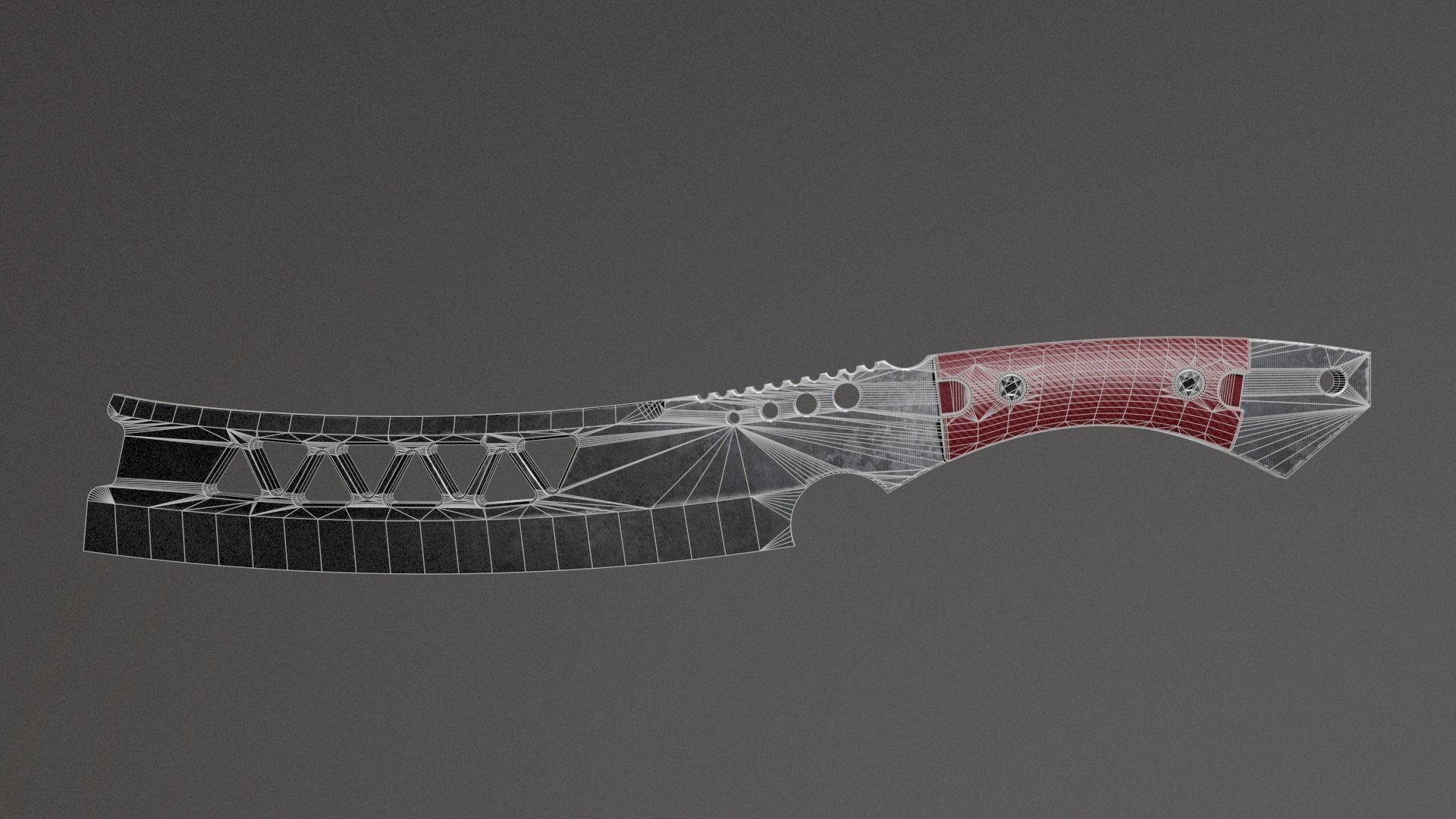 Machete-Sci fi Low-poly 3D model_9