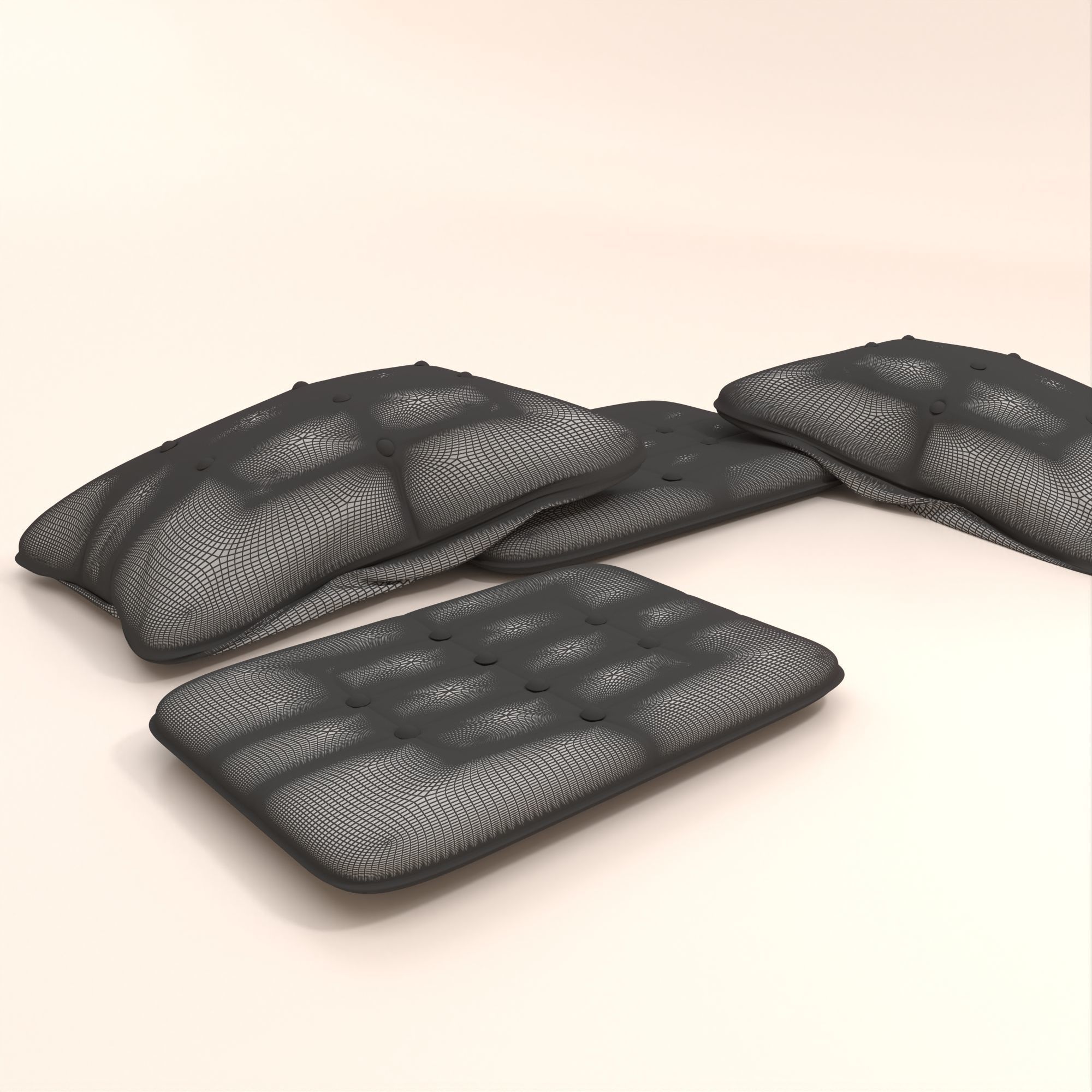 Pillow Model 1 Low-poly 3D model_14