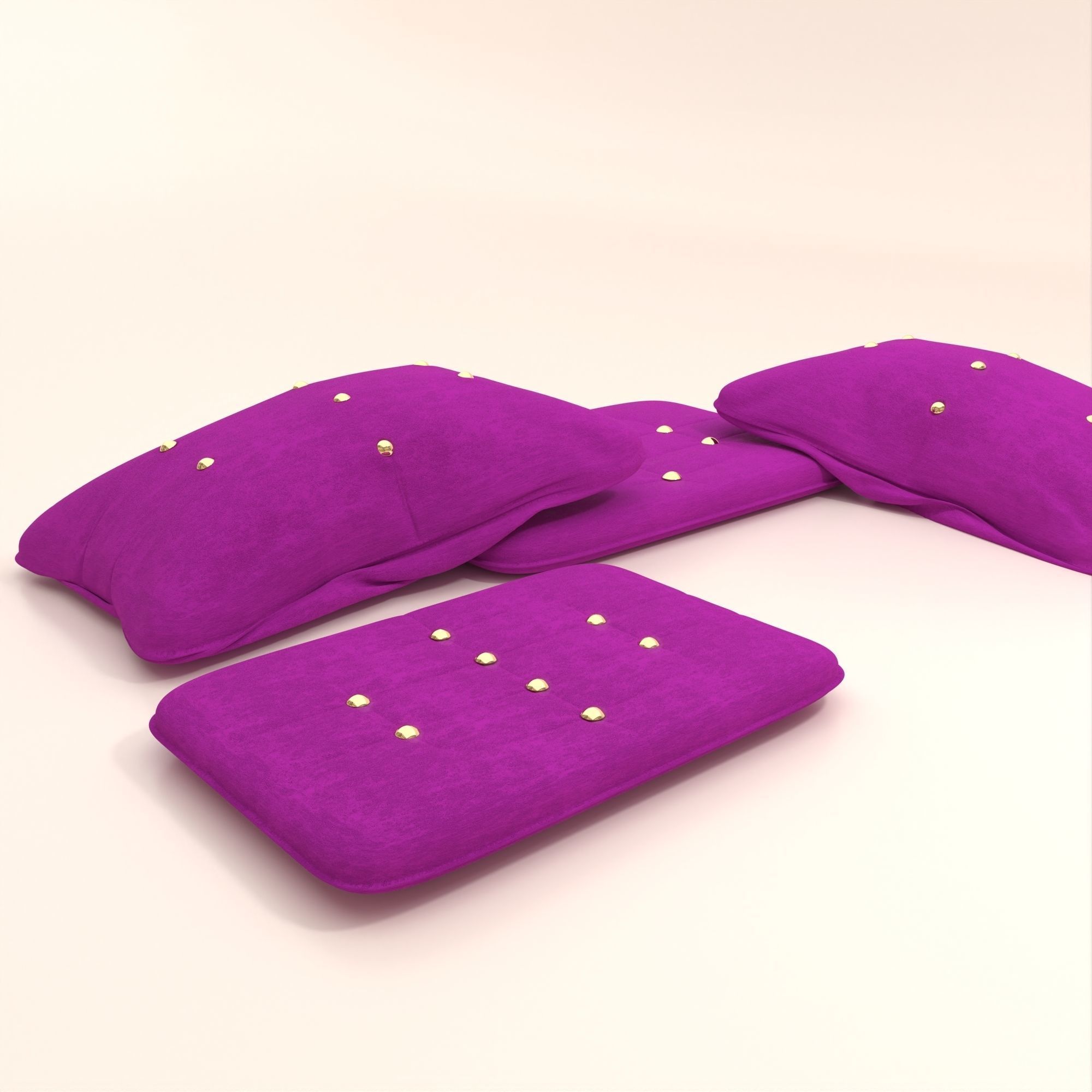 Pillow Model 1 Low-poly 3D model_5