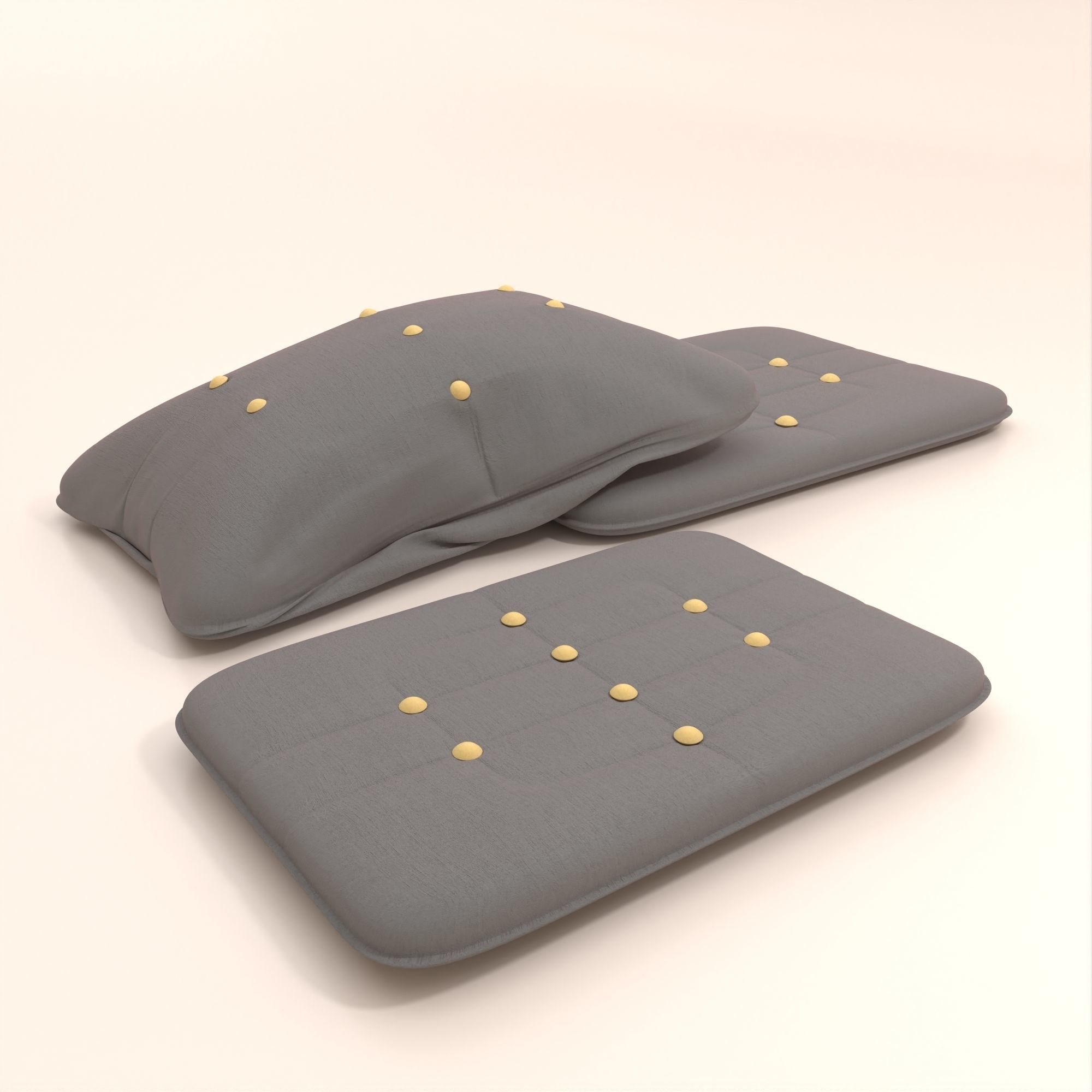 Pillow Model 1 Low-poly 3D model_6