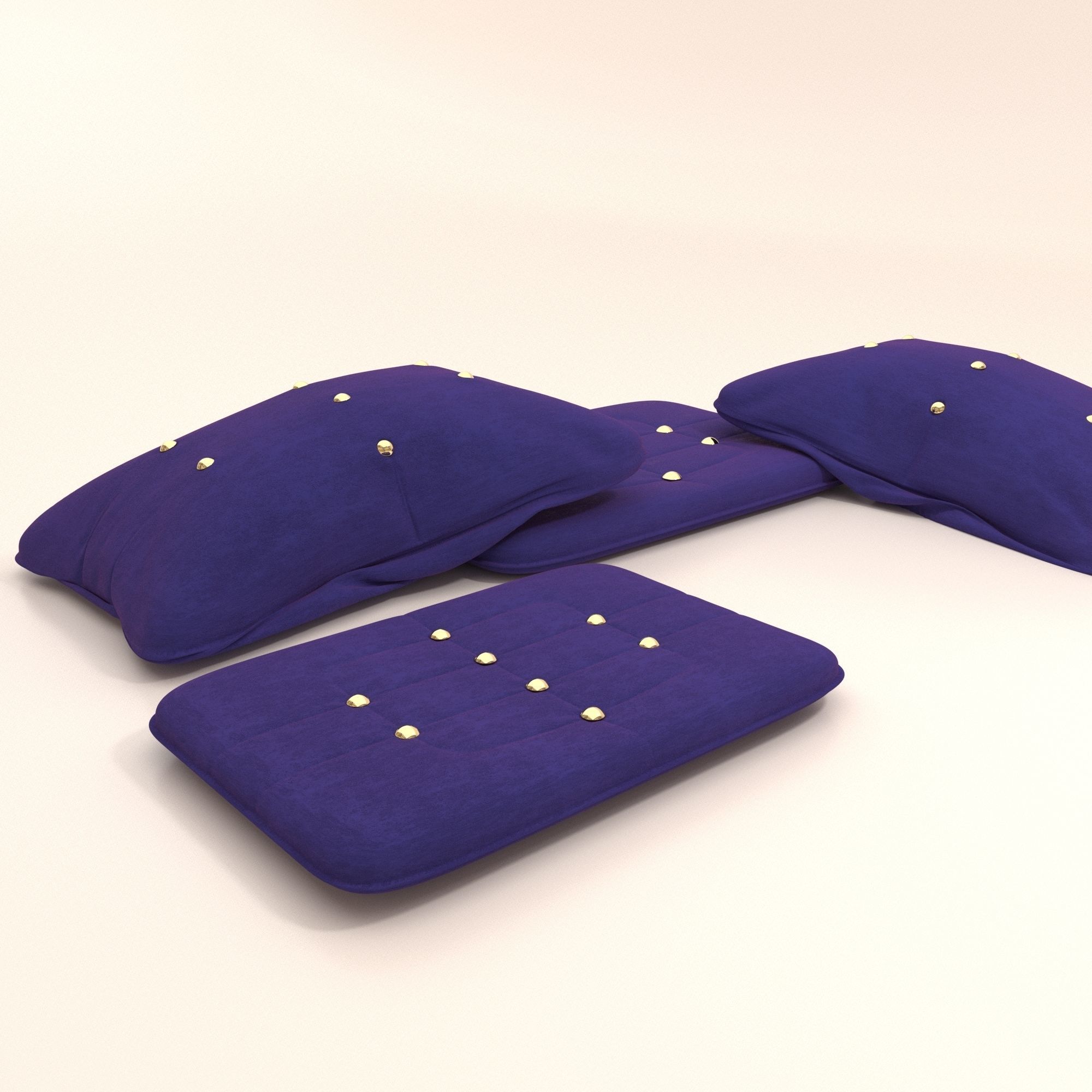 Pillow Model 1 Low-poly 3D model_3