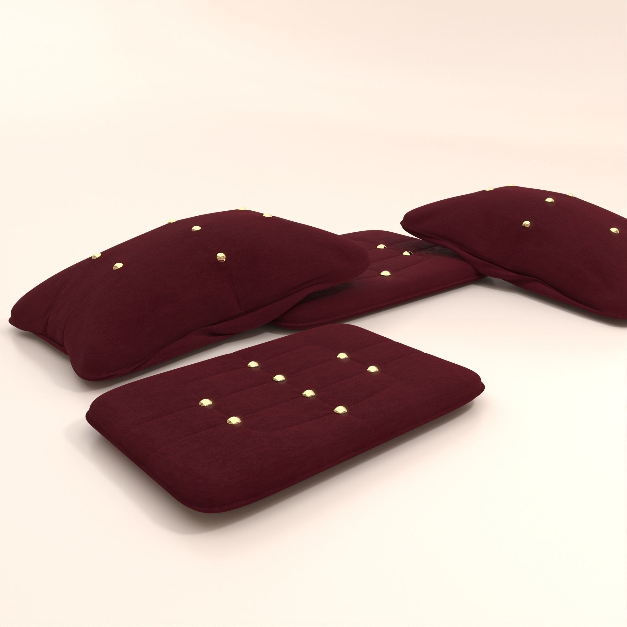 Pillow Model 1 Low-poly 3D model_1