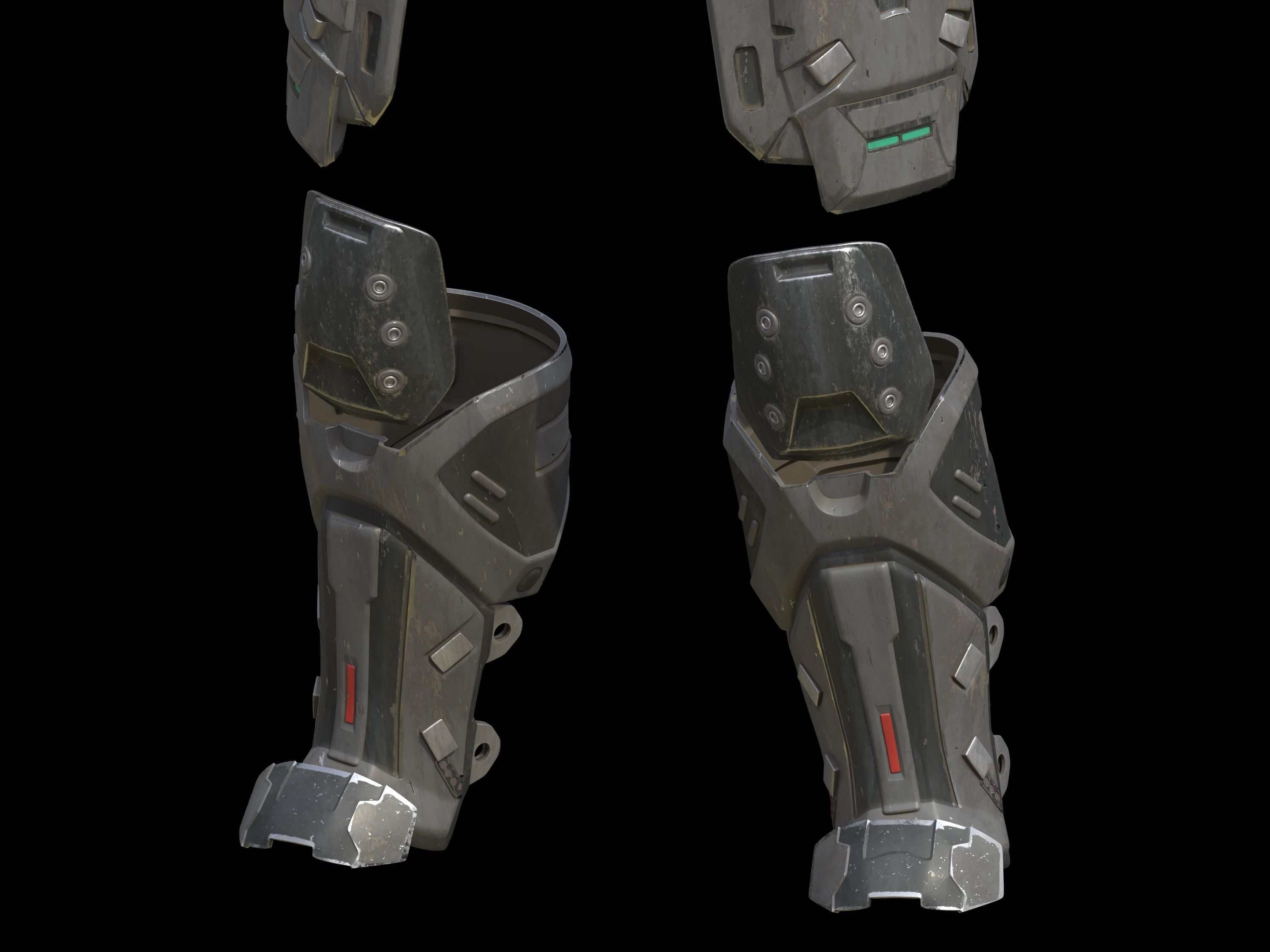 Marine Light Trooper knee pad 3d print file 3D print model_2