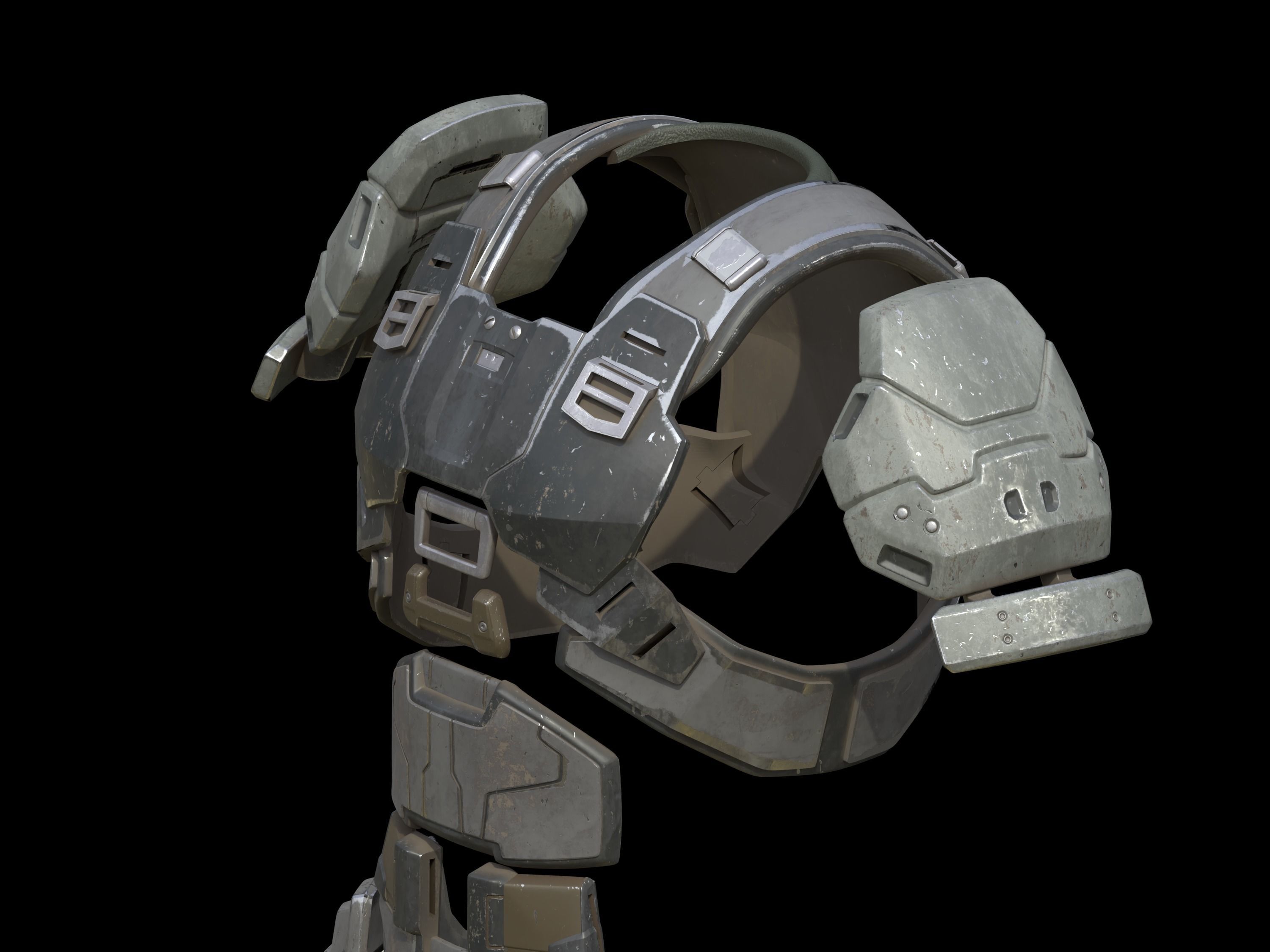 Marine Guard shoulder pad 3d print file 3D print model_3