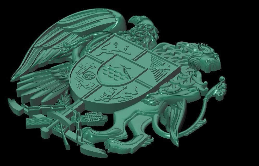 Gerb 5 Coat of arms of Armenia 3D print model_7
