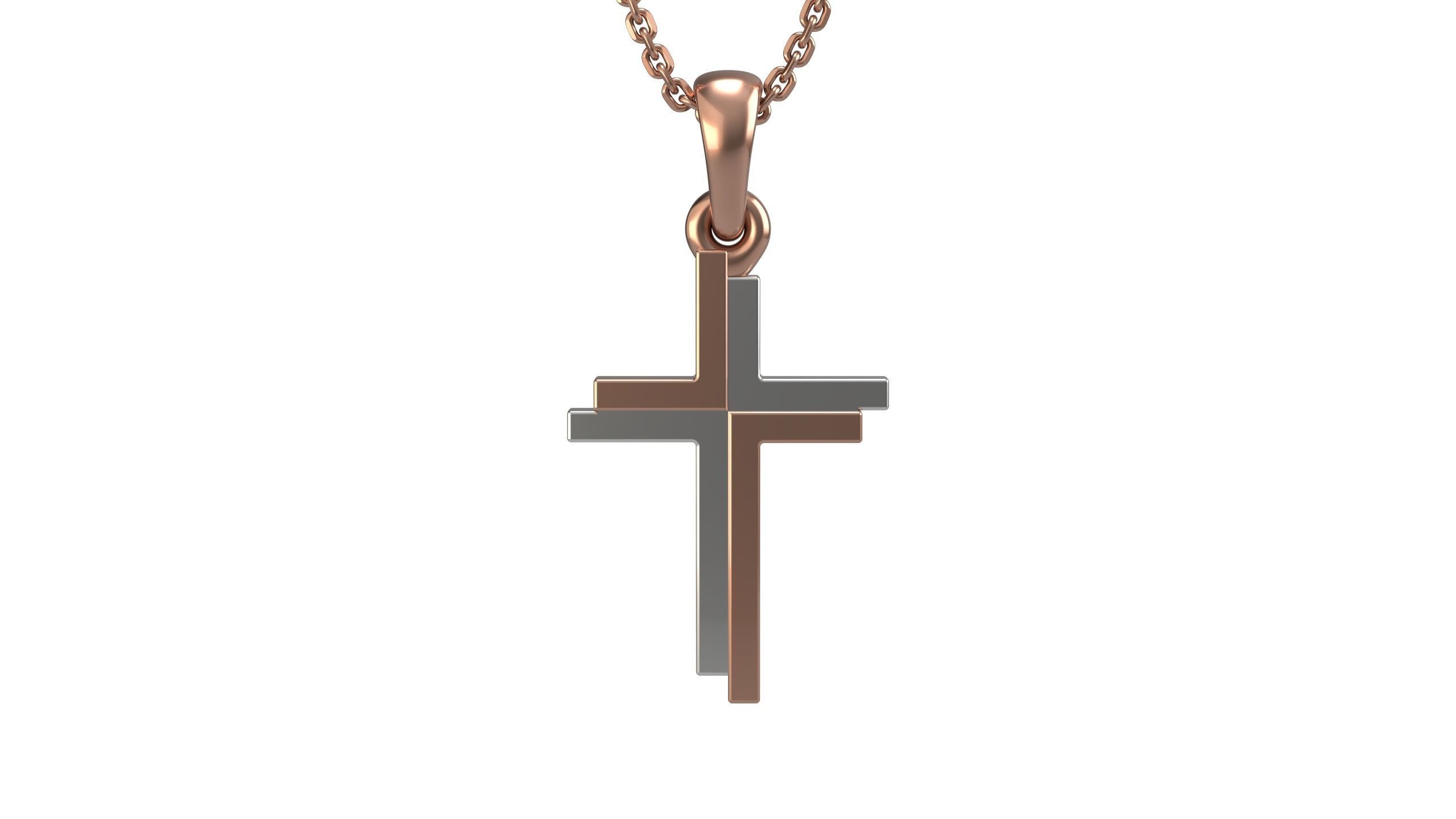 Cross pendant 20 3D print model_5