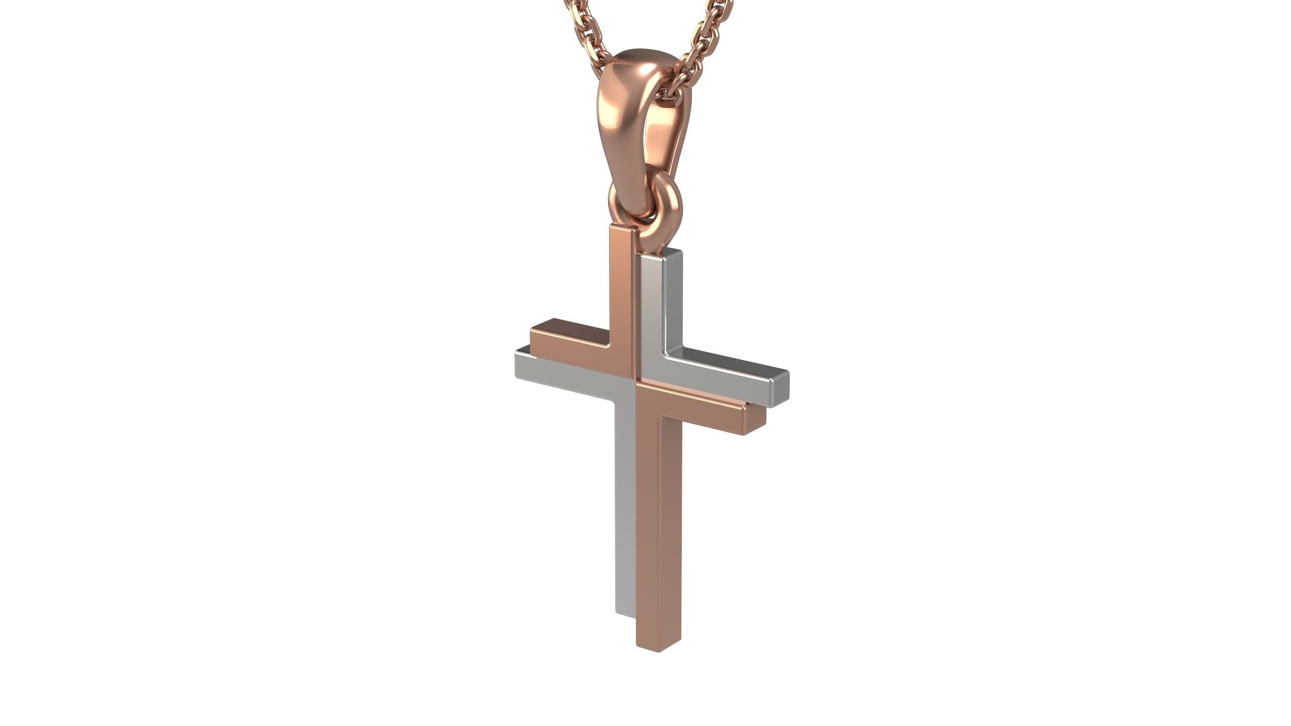 Cross pendant 20 3D print model_6