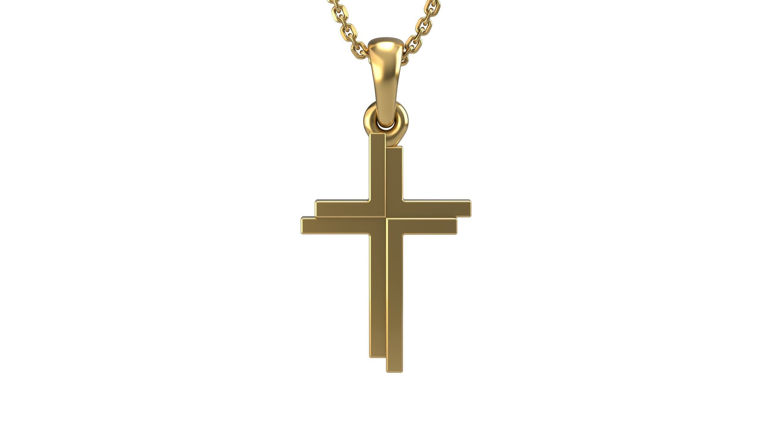 Cross pendant 20 3D print model_1