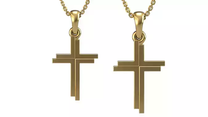Cross pendant 20 3D print model