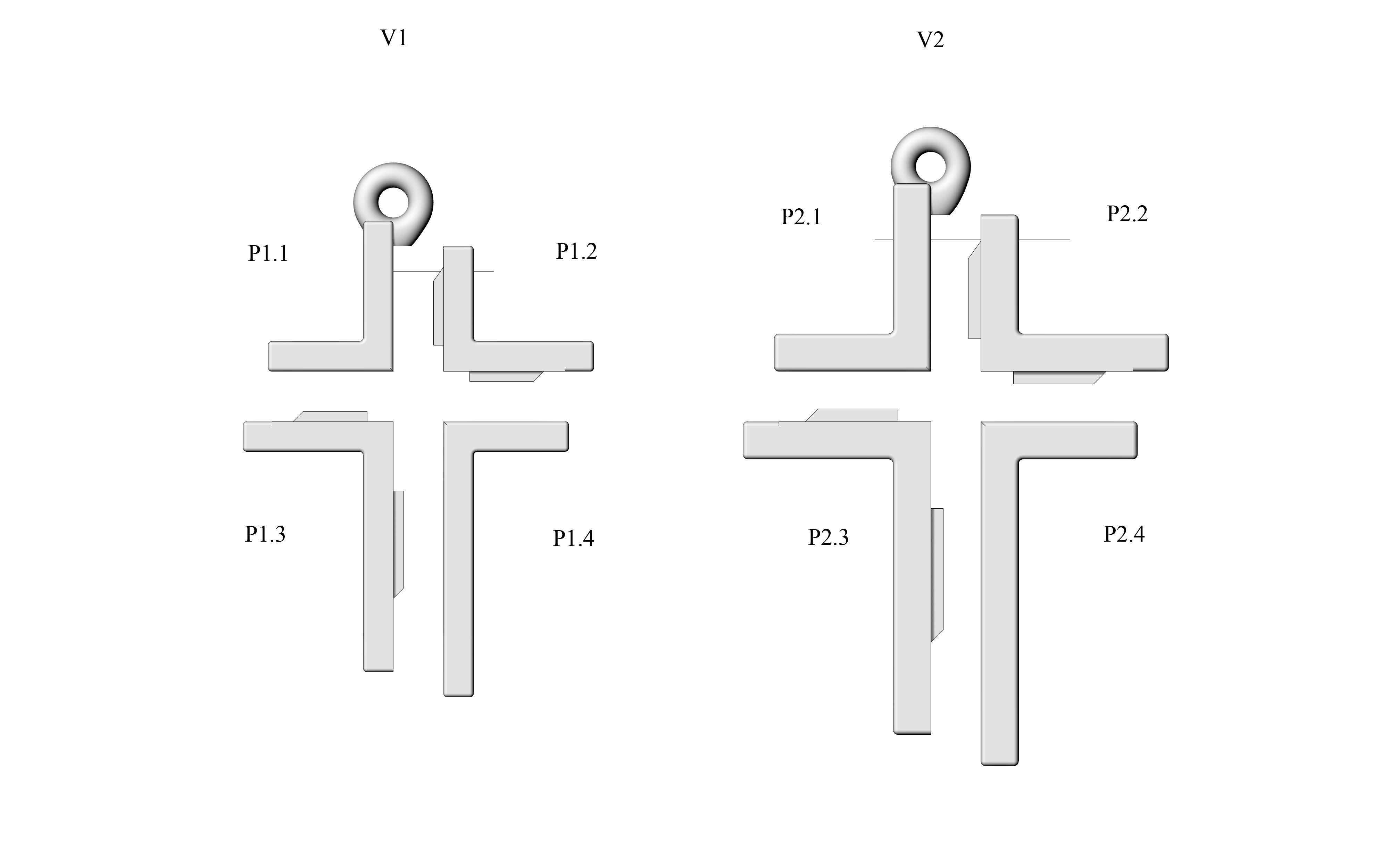 Cross pendant 20 3D print model_8