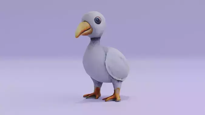 Baby Dodo Cute Bird Low-poly 3D model