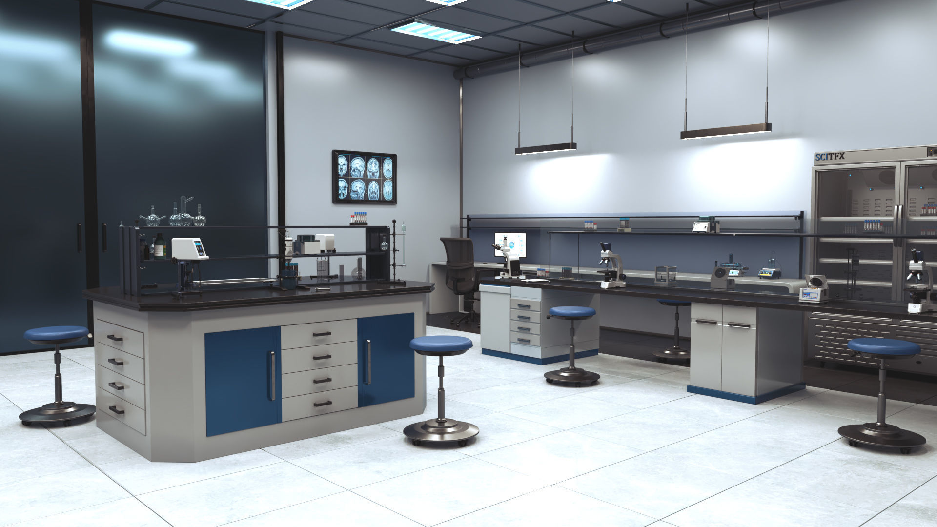 interior laboratory 3D model | CGTrader