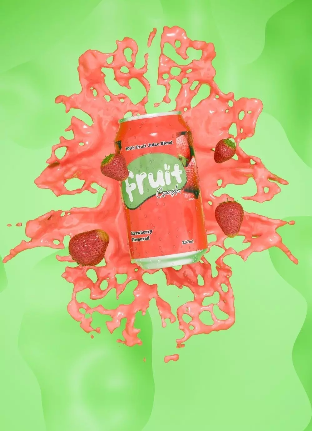 Can with adjustable waterdroplets and backround Free 3D model_0