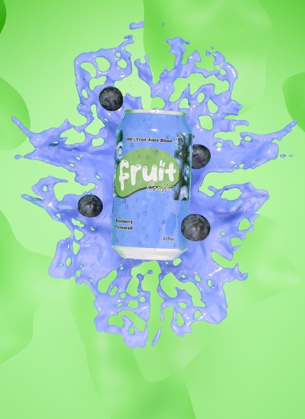 Can with adjustable waterdroplets and backround Free 3D model_2