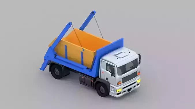 Skip Loader Truck  - Construction Machine BIM Low-poly 3D model