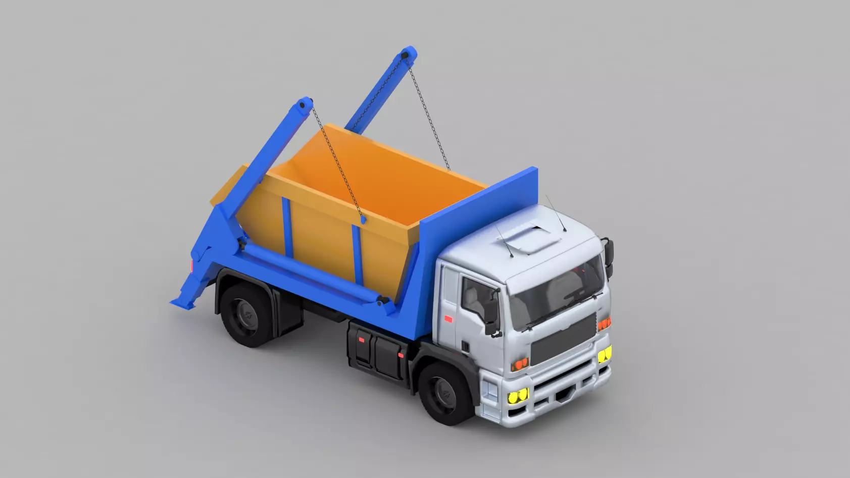 Skip Loader Truck - Construction Machine BIM Low-poly 3D model
