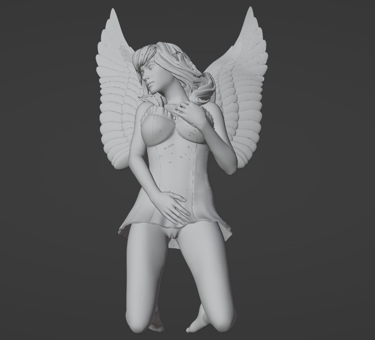 Angel Girl 3D print model_1