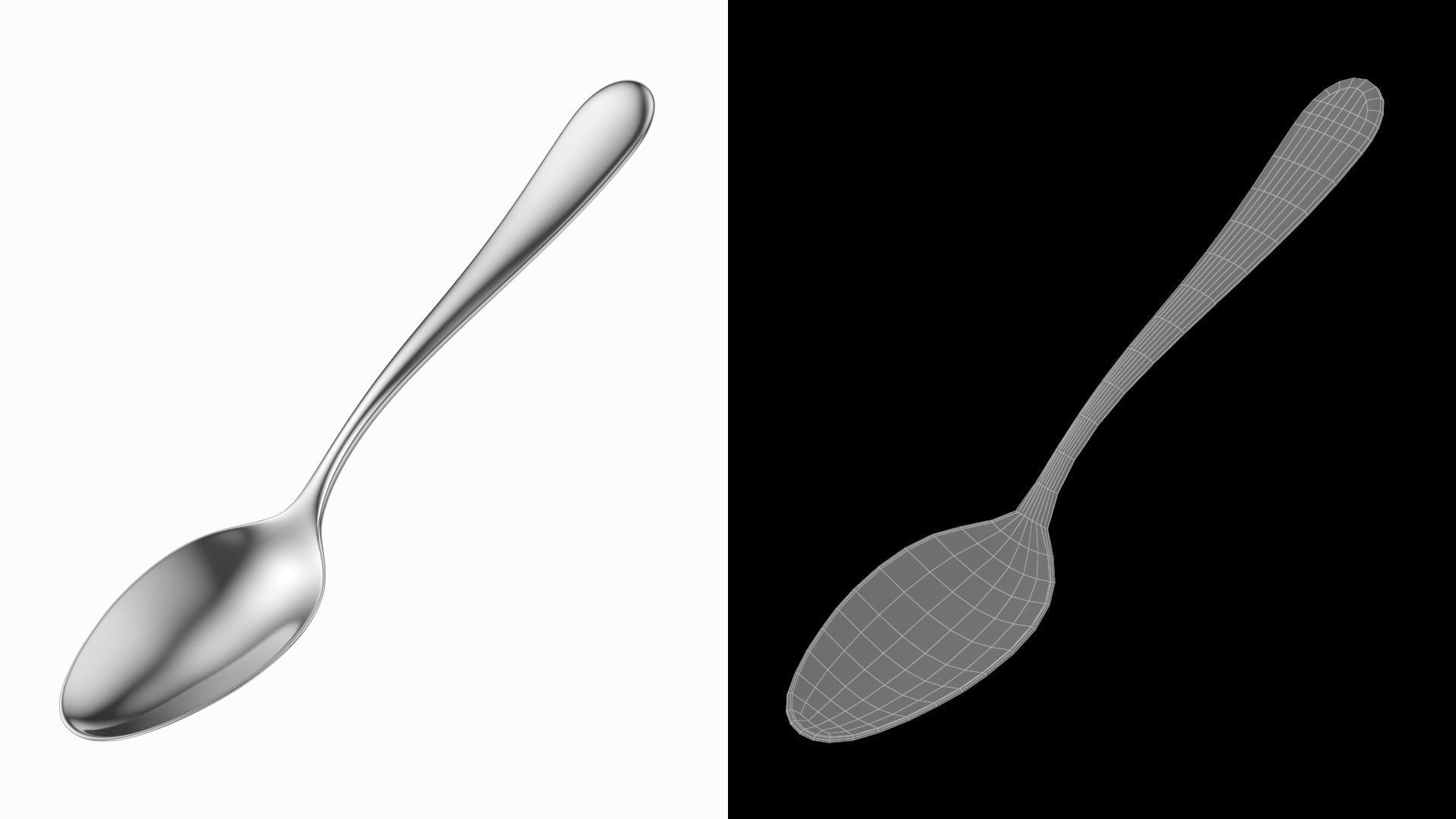 Table Dinner Spoon Generic Cutlery 3D model_2