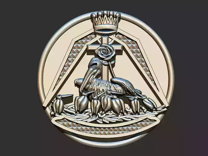 Rosicrucian Pelican Rose Cross