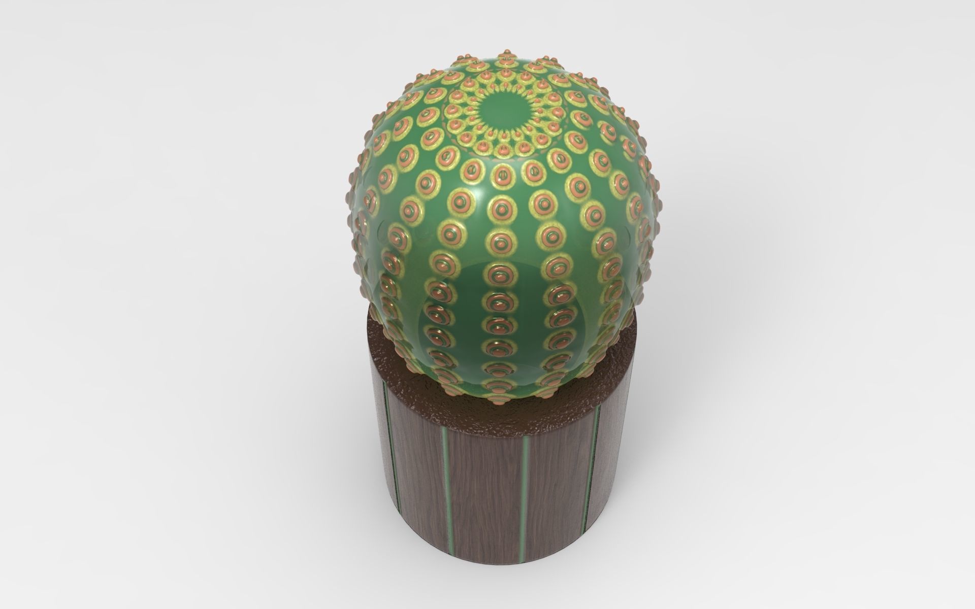 Cactus Table Lamp Low-poly 3D model_1