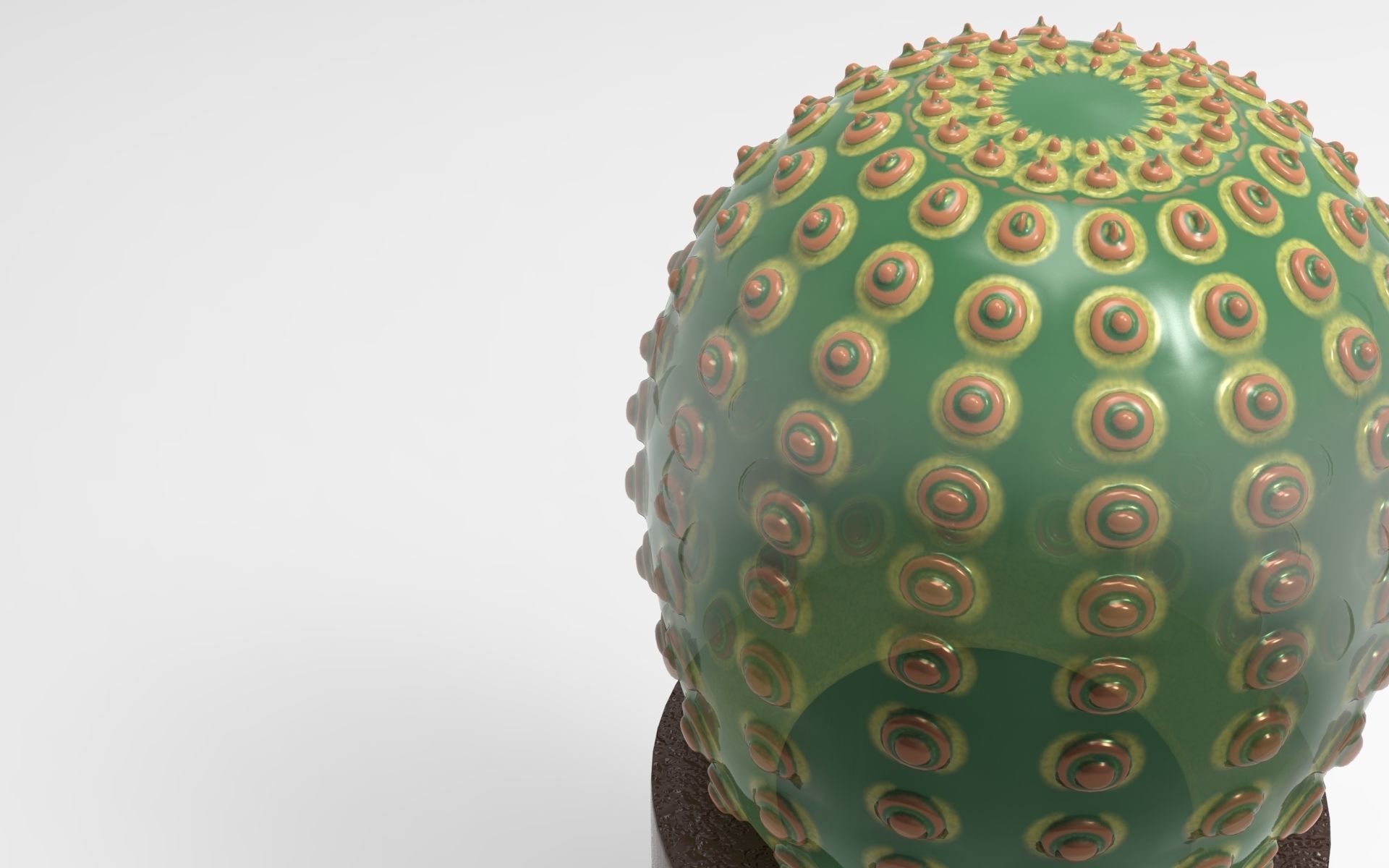 Cactus Table Lamp Low-poly 3D model_4