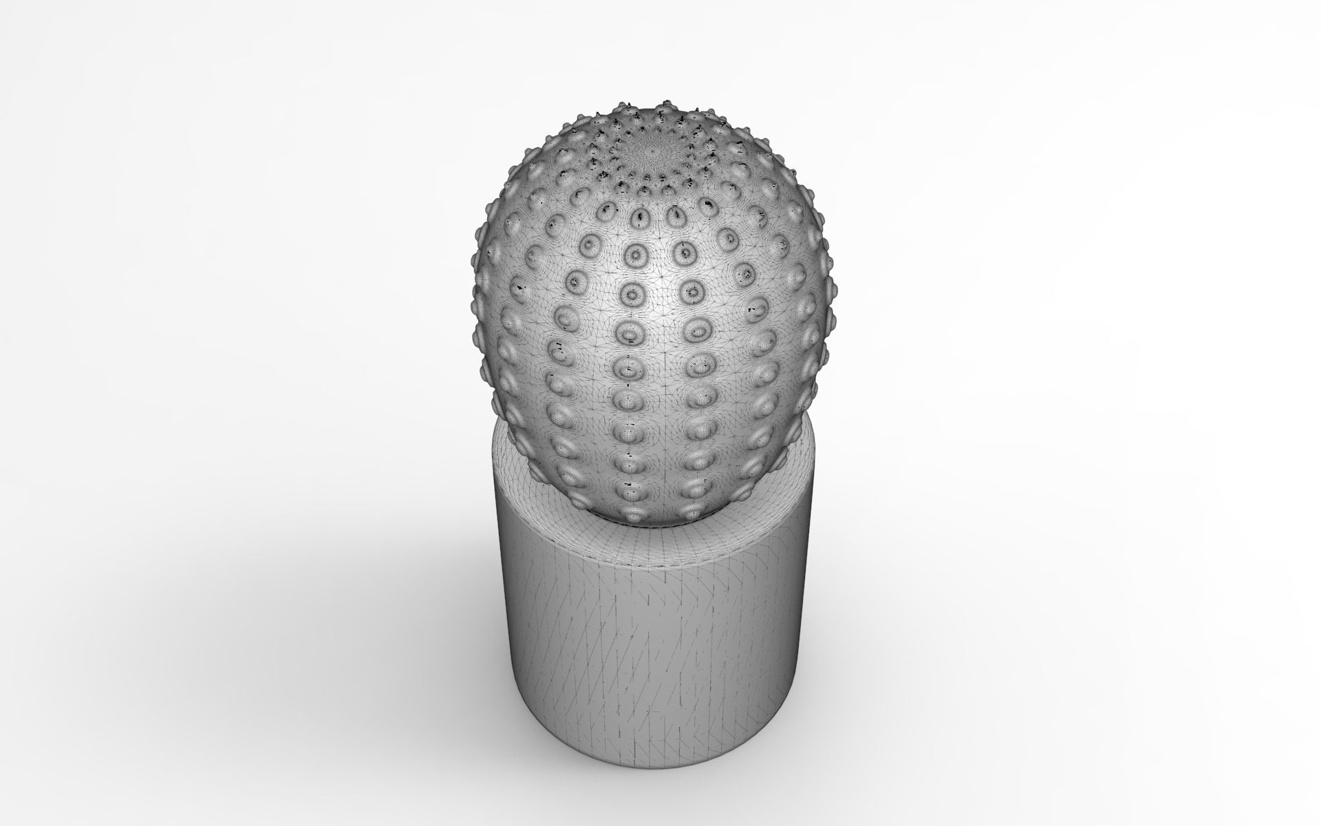 Cactus Table Lamp Low-poly 3D model_6