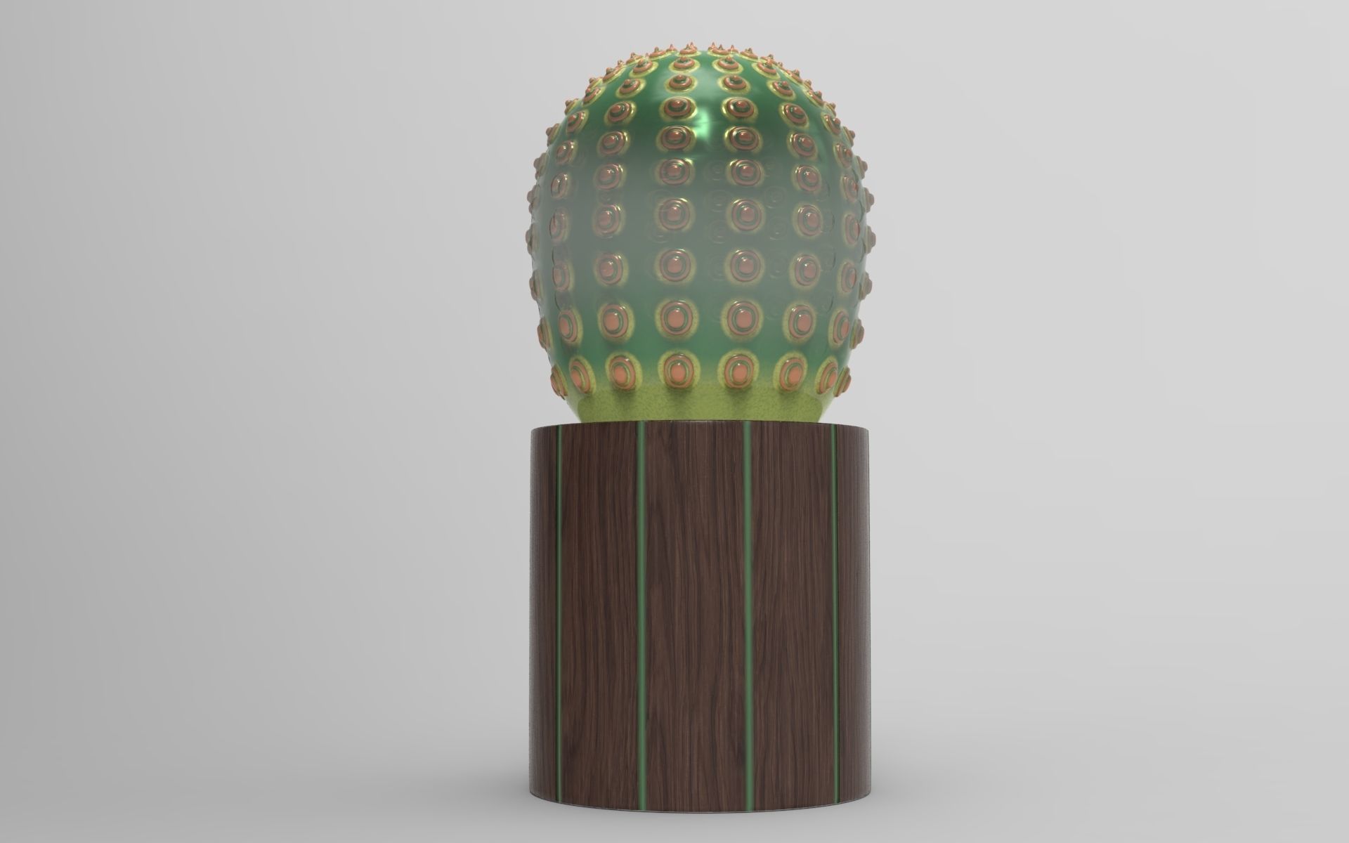 Cactus Table Lamp Low-poly 3D model_2