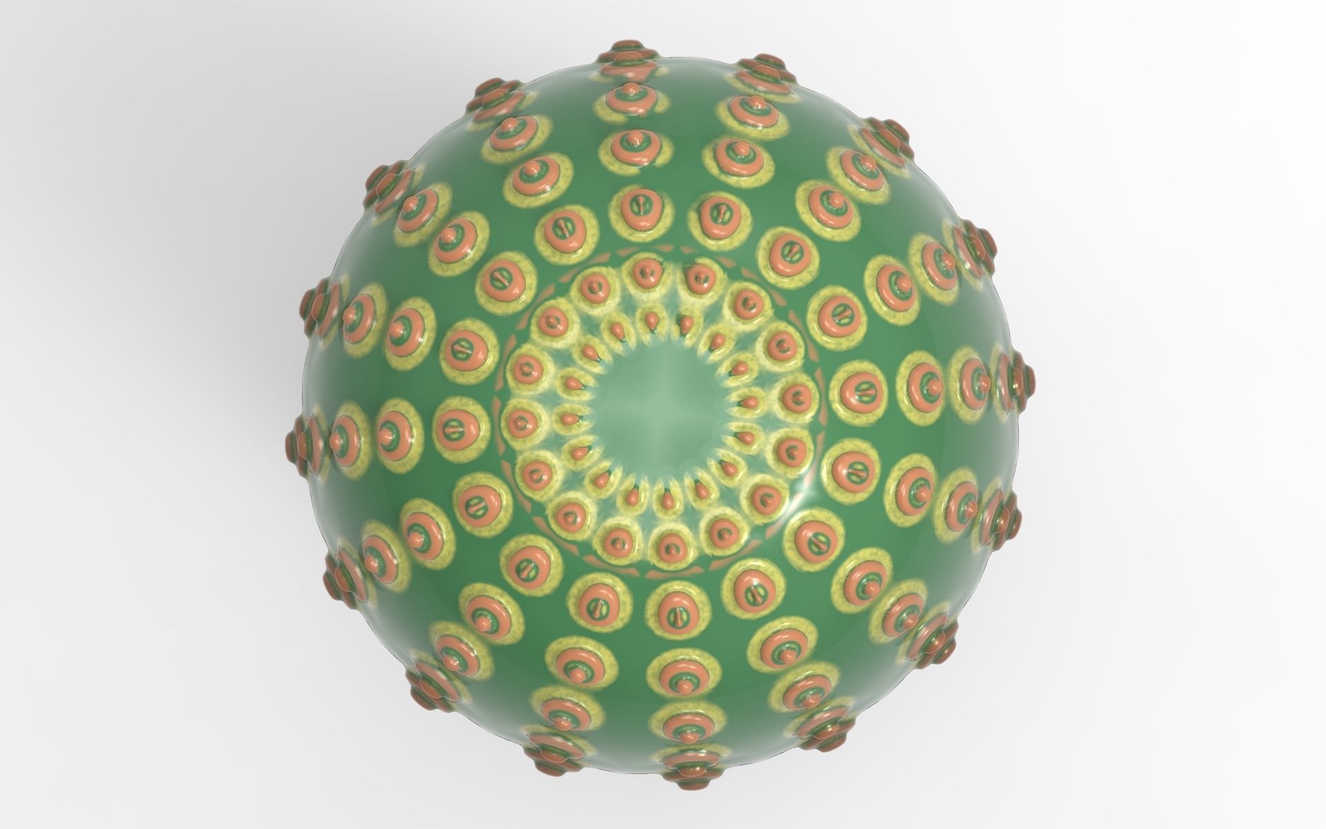 Cactus Table Lamp Low-poly 3D model_3