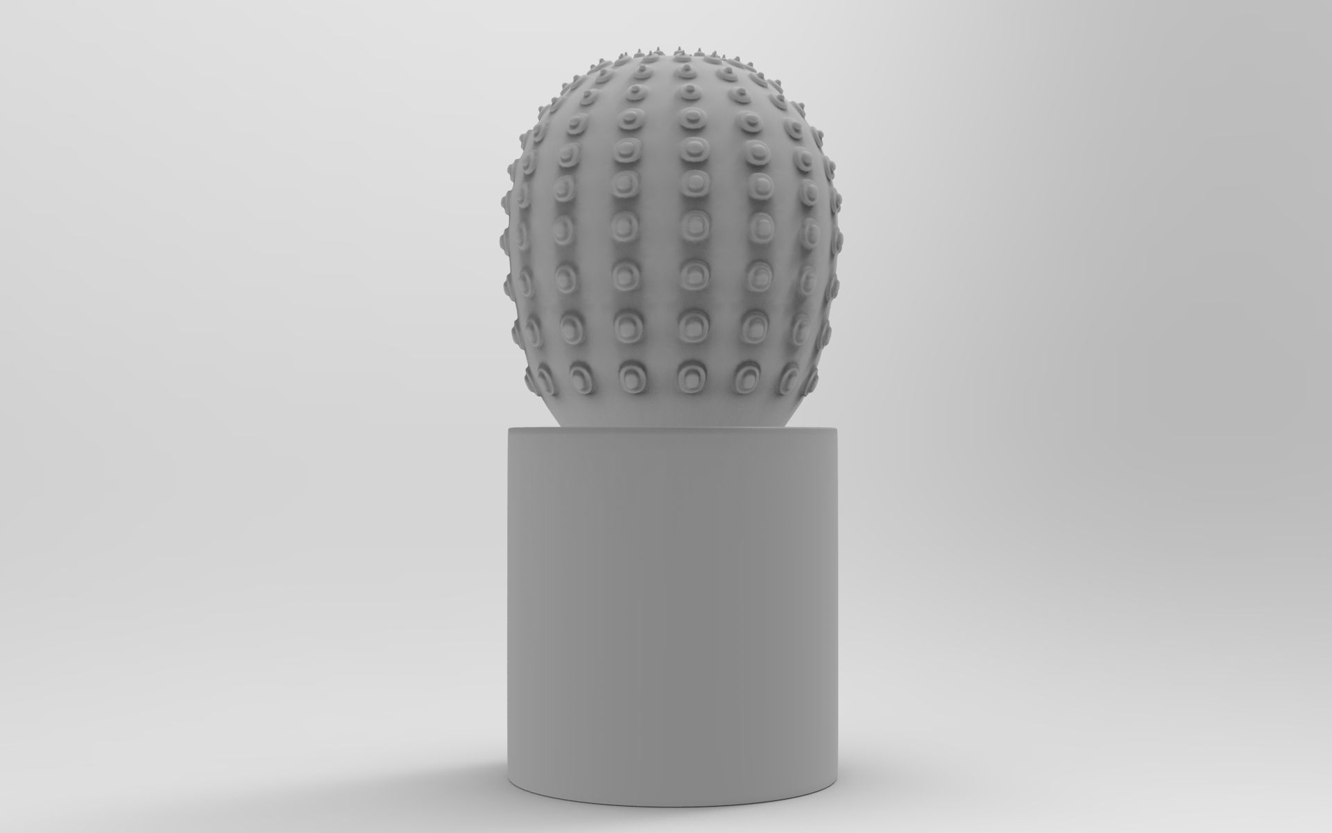 Cactus Table Lamp Low-poly 3D model_7