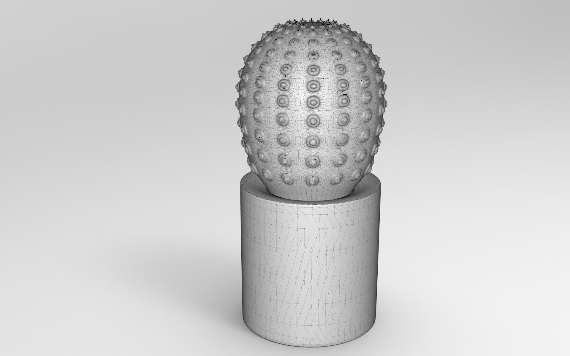 Cactus Table Lamp Low-poly 3D model_5