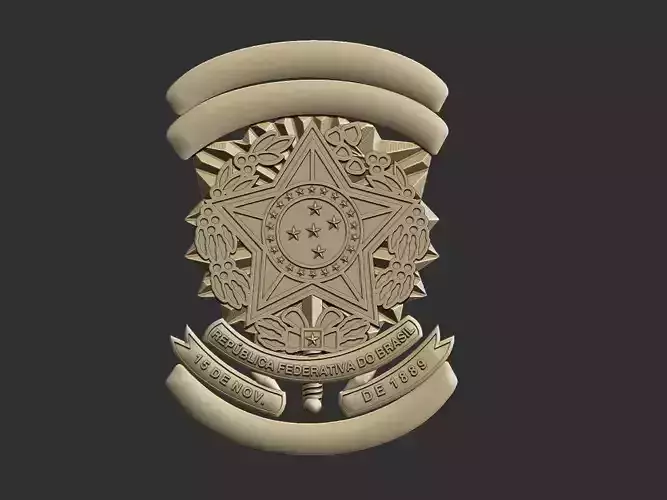 Policia Federal Simbolo 3D print model