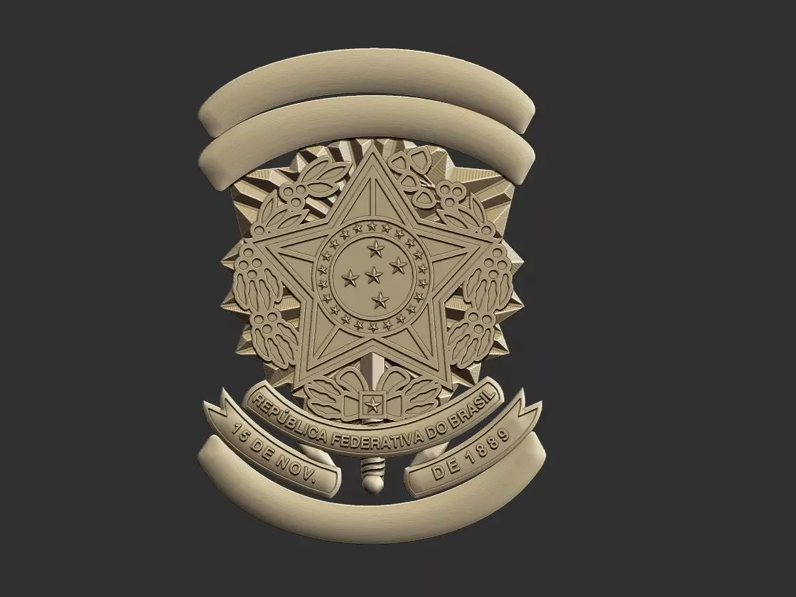Policia Federal Simbolo 3D print model_0