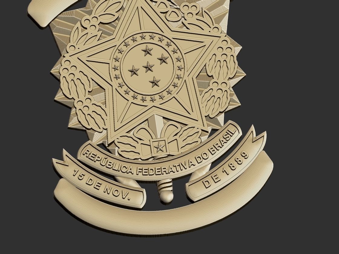 Policia Federal Simbolo 3D print model_11