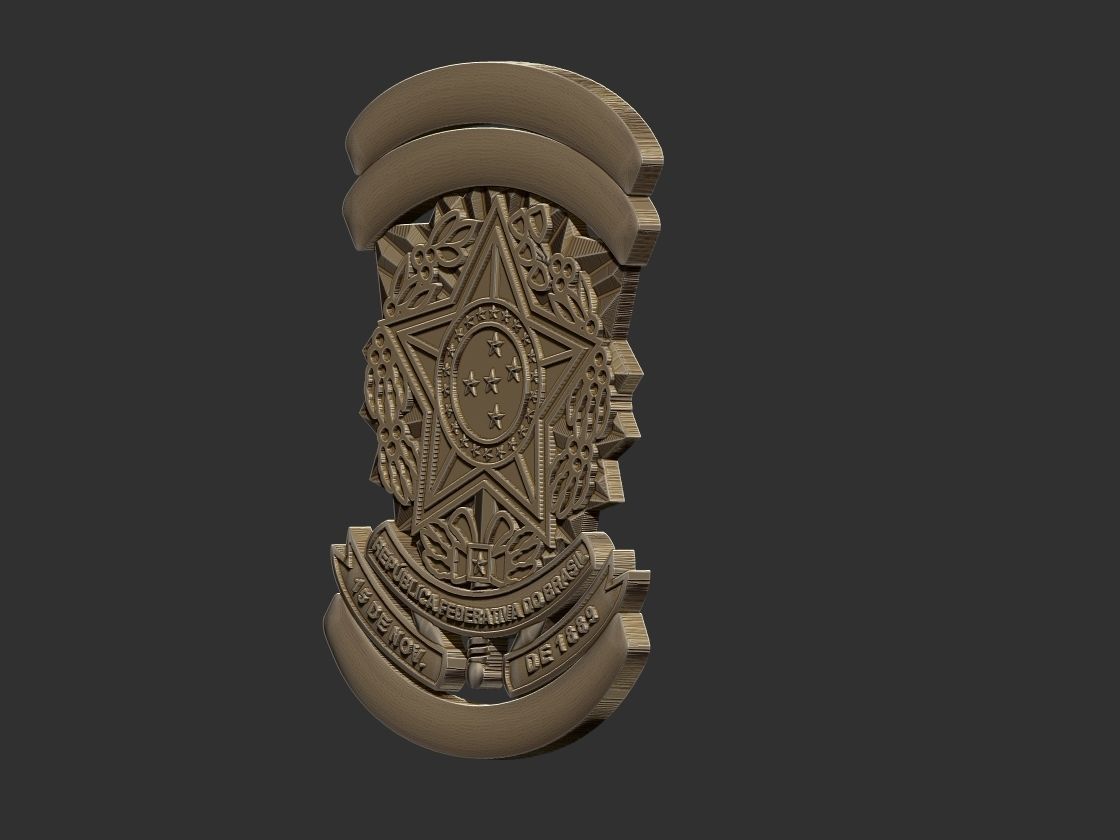 Policia Federal Simbolo 3D print model_7