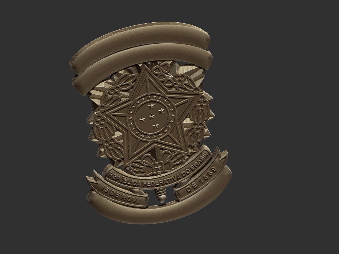 Policia Federal Simbolo 3D print model_8
