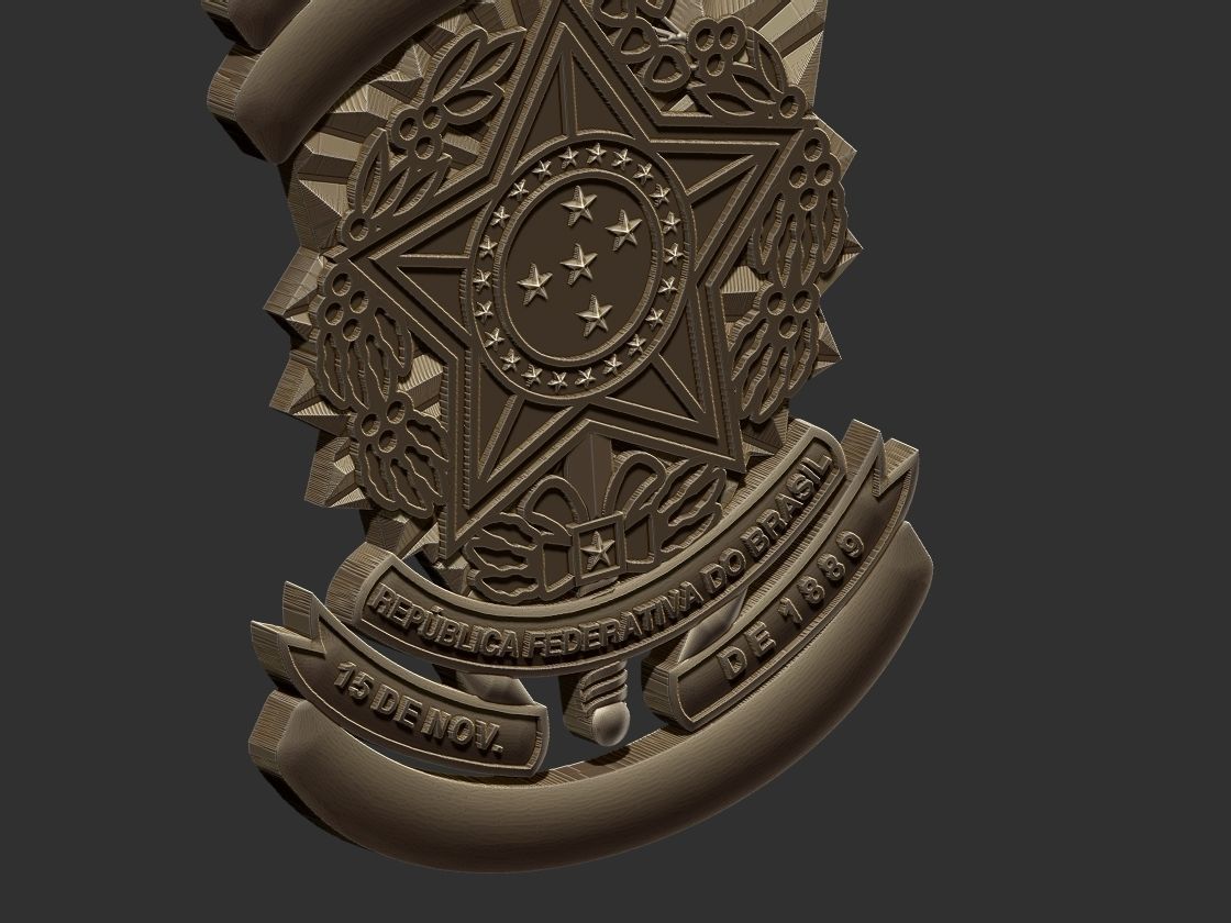 Policia Federal Simbolo 3D print model_10