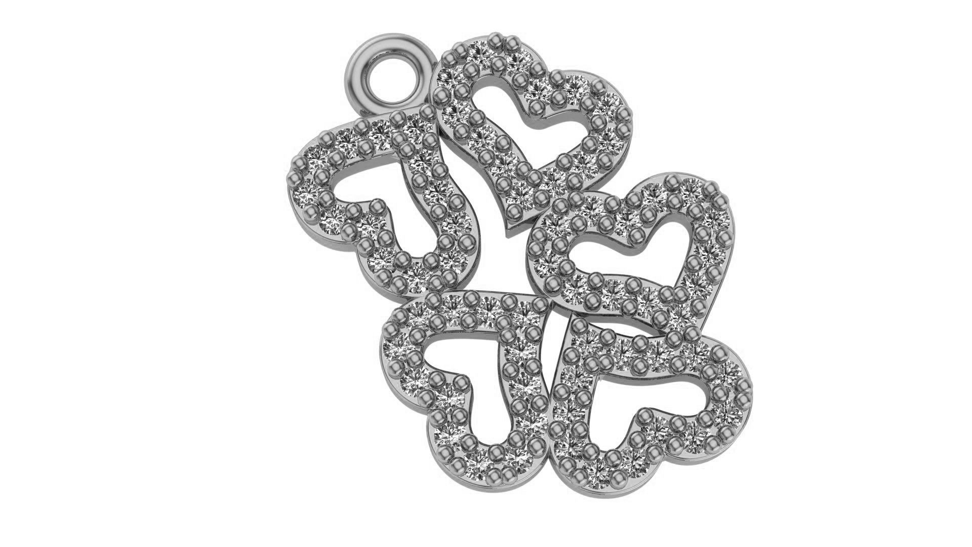 Couple Heart Pendant 3D print model_2