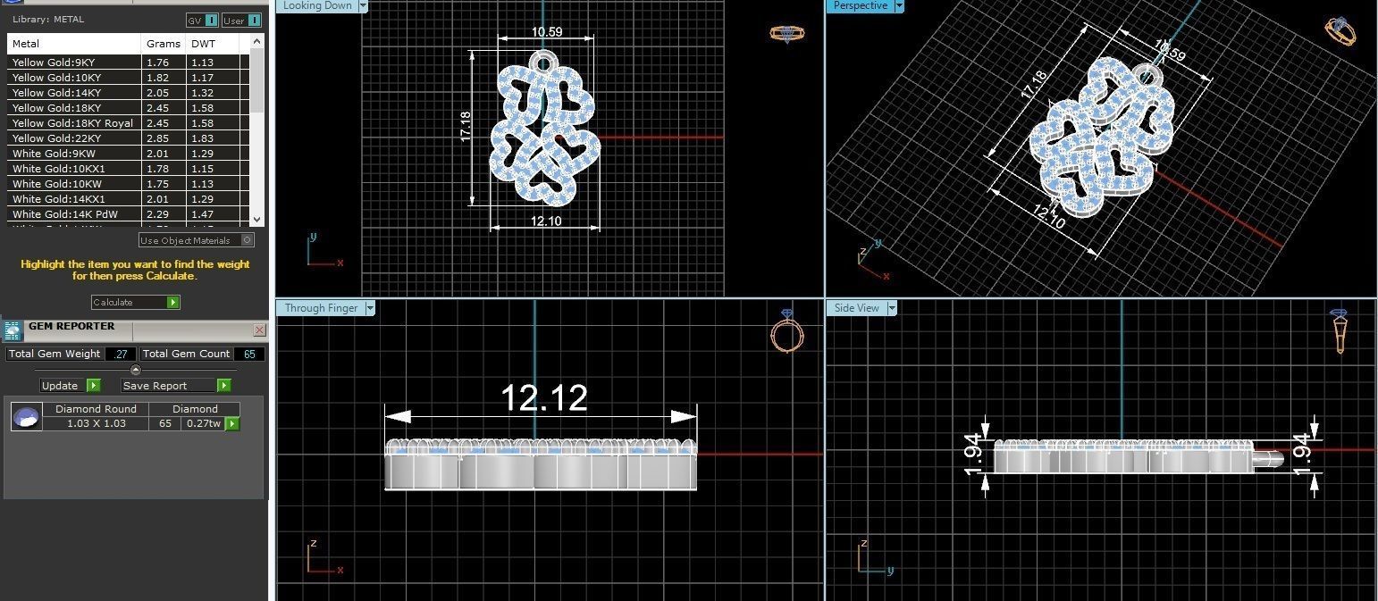 Couple Heart Pendant 3D print model_3